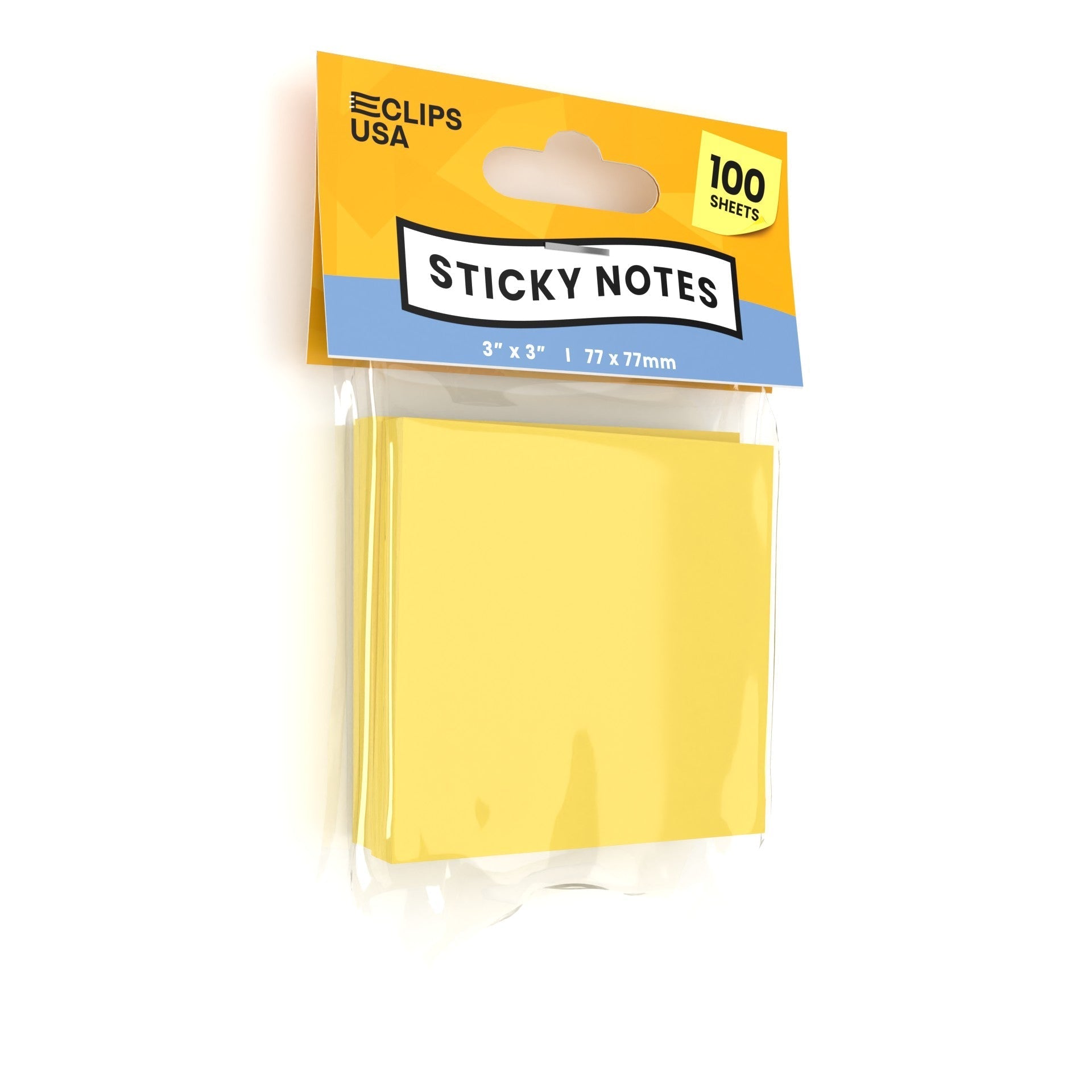 Wholesale Yellow Sticky Note Pads - 3 X 3 Inches - 100 Sheets Per Pad - Bulk Case of 60 Pads