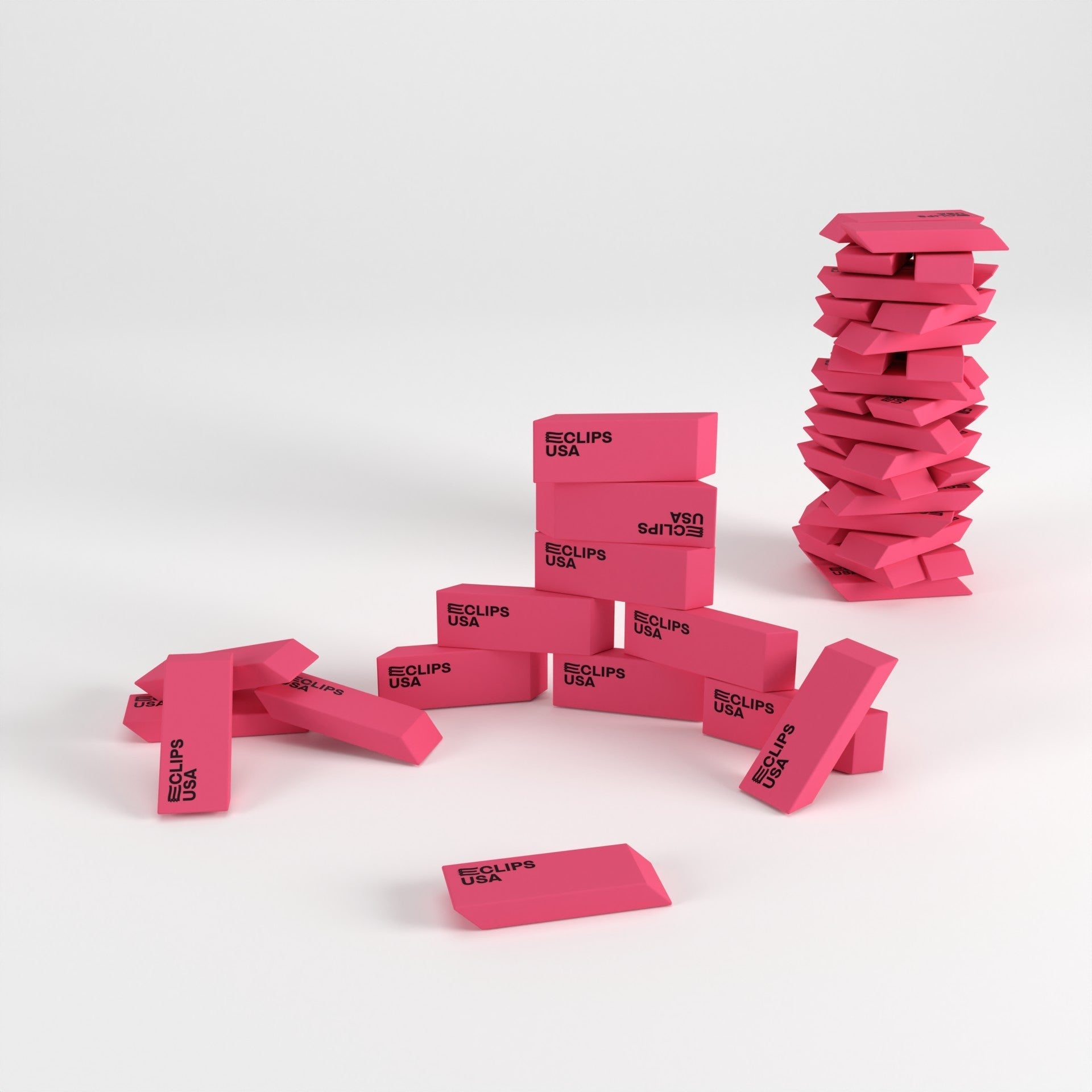 Classic Pink Erasers - Non-toxic, Latex-free