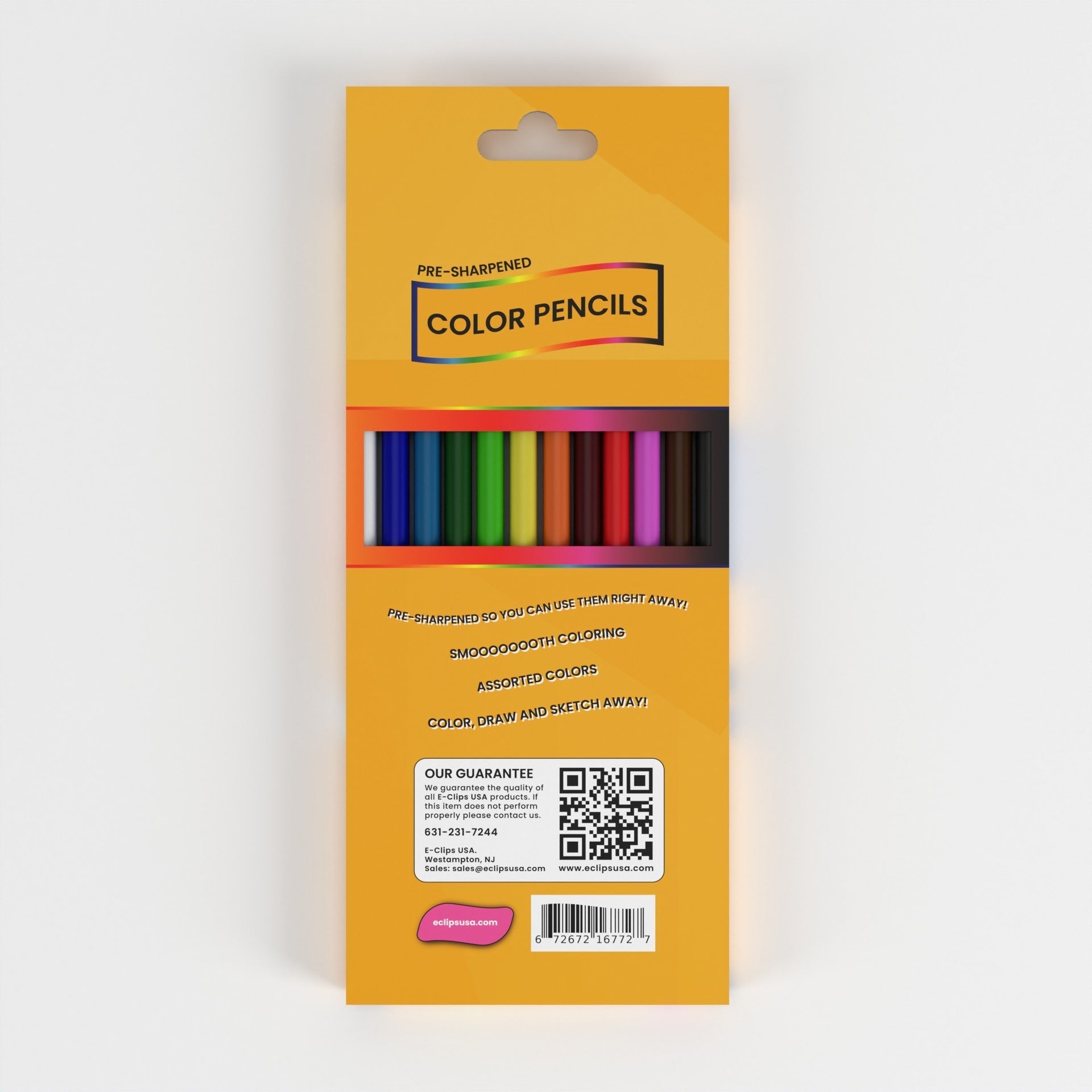 Colored Pencils - Pre-sharpened, 12-count