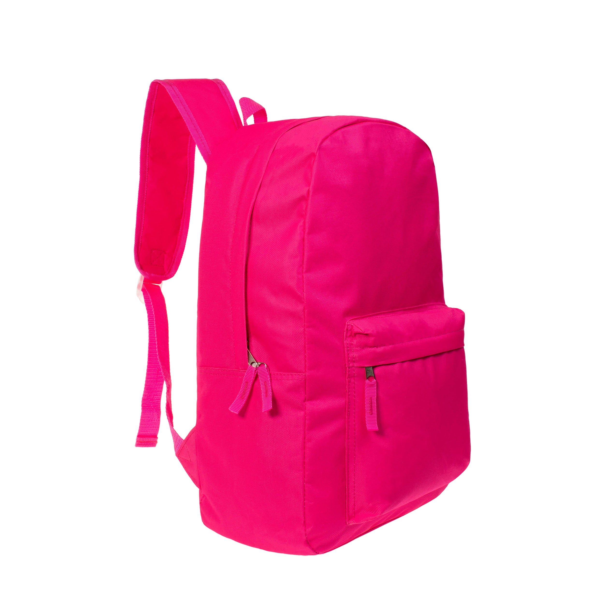 17" Bright Wholesale School Backpack in 6 Colors for Kids - Bulk Case of 24 Backpacks