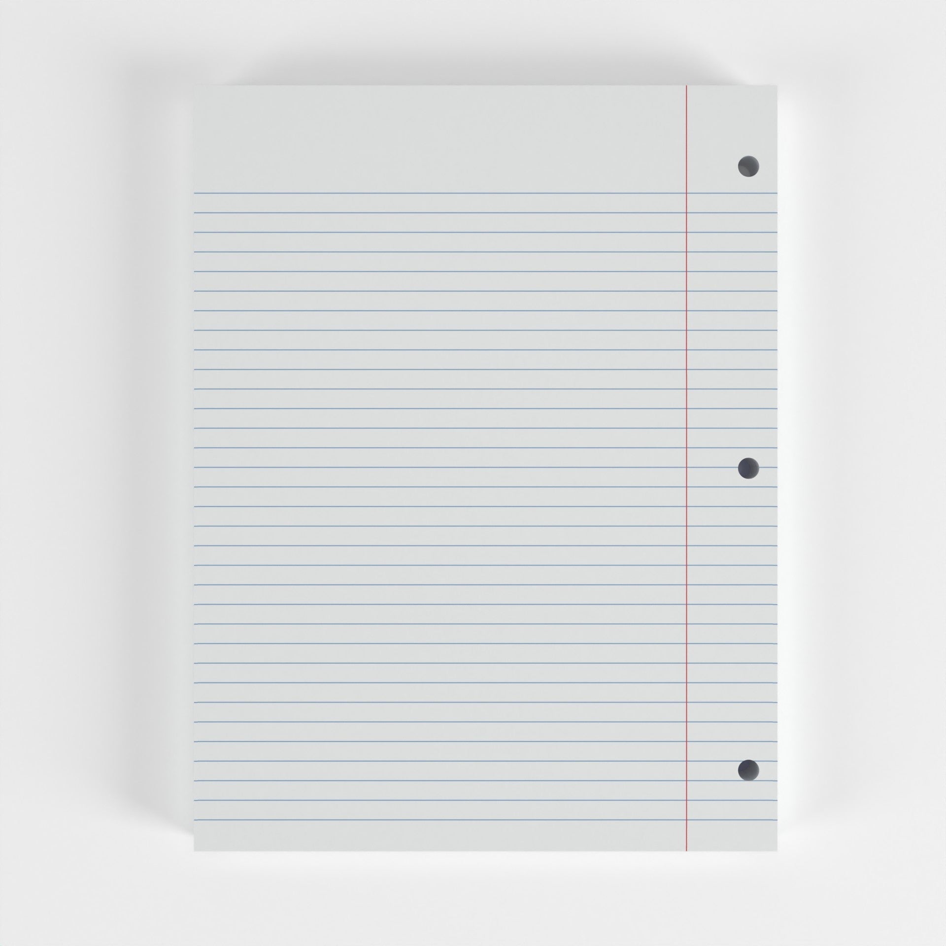 College-Ruled Filler Paper - White Loose-leaf, Fits Standard 3-Ring Binder, 150 Sheets