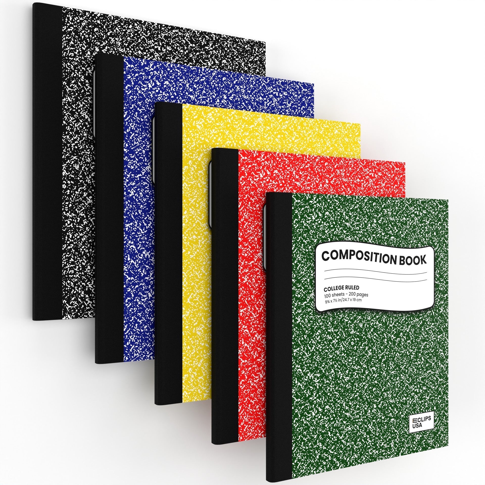 Composition Notebook - Assorted Marble Colors, College-ruled, 7.5 X 9.8 Inches, 100 Sheets