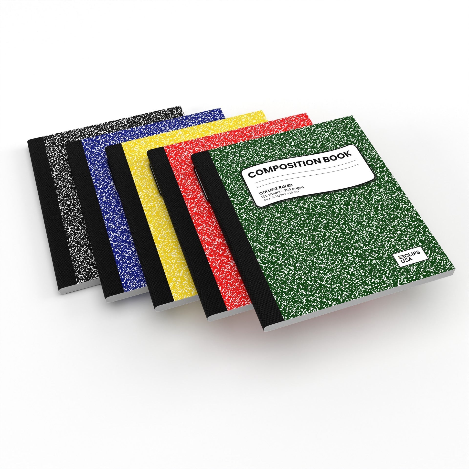 Composition Notebook - Assorted Marble Colors, College-ruled, 7.5 X 9.8 Inches, 100 Sheets