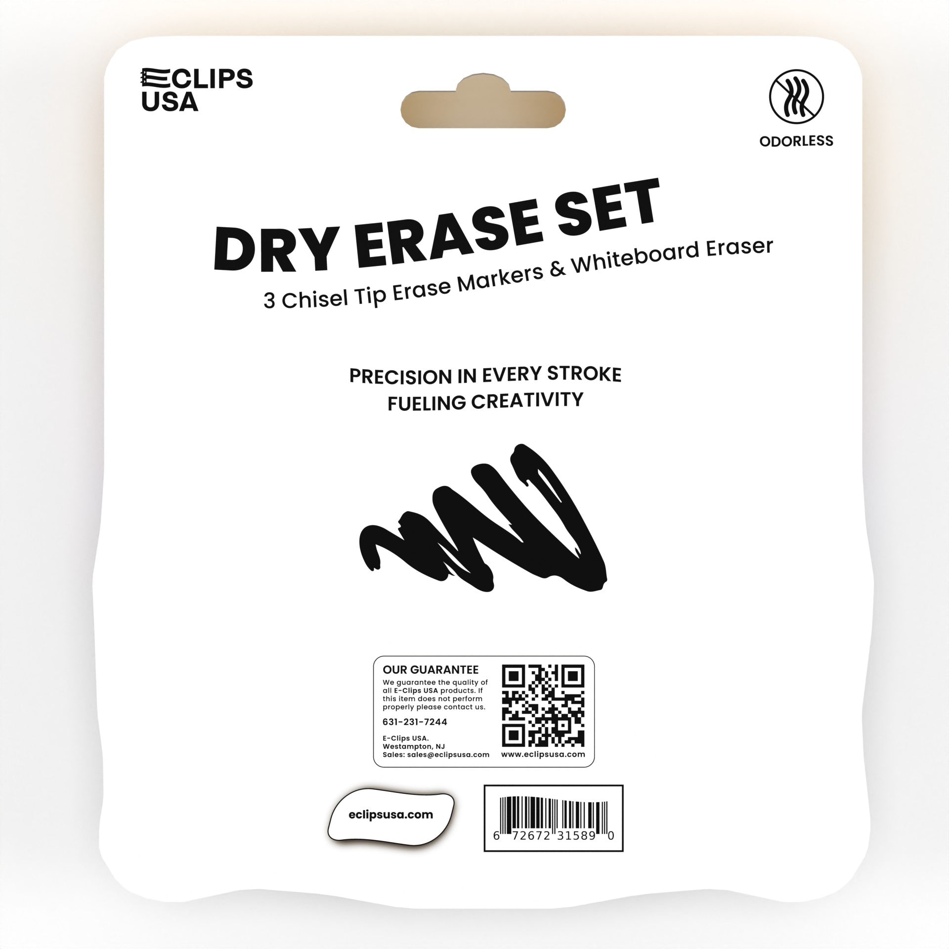 Wholesale Dry Erase Markers - Set Of 3 Chisel Tip Markers w/Eraser in Assorted Colors - Bulk Case of 40 Sets