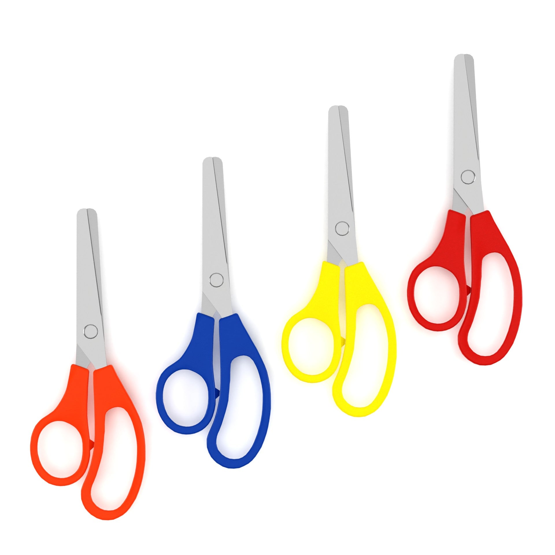 Wholesale 5" Kids Blunt Tip Scissors - Assorted Colors - Bulk Case of 500 Scissors