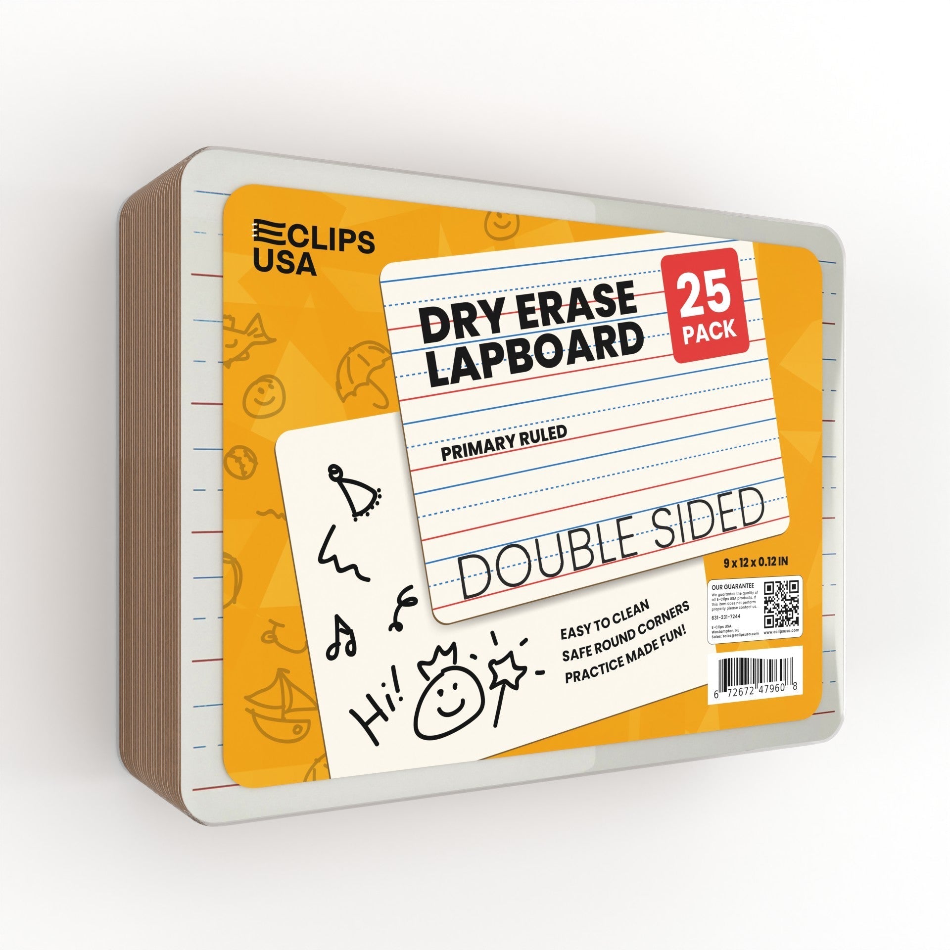 Wholesale Dry Erase Board for Young Students - 9 x 12 Inches - Primary Ruled - Bulk Pack of 25
