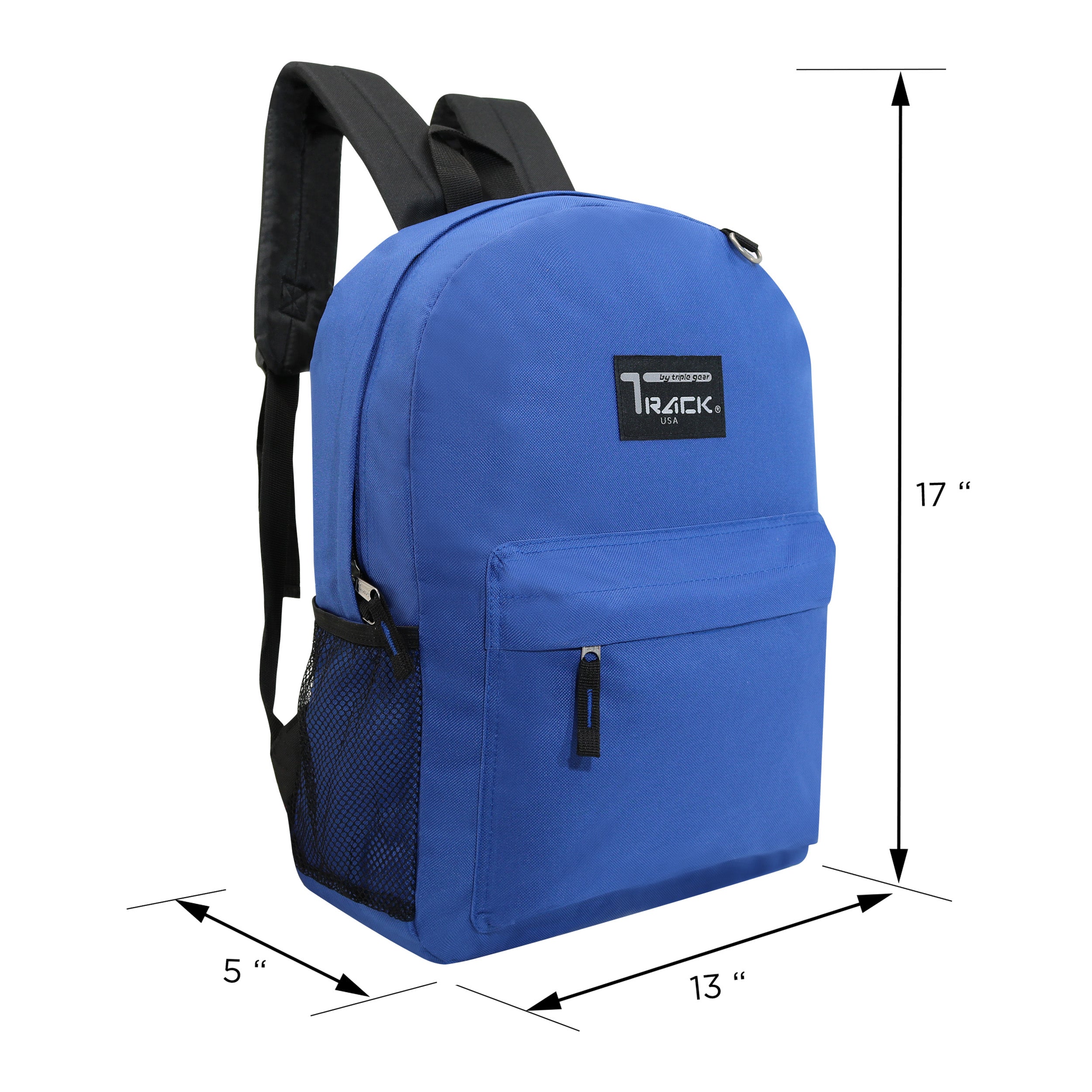 17" Kids Wholesale Backpacks in Royal Blue | Bulk Case of 24 Bookbags