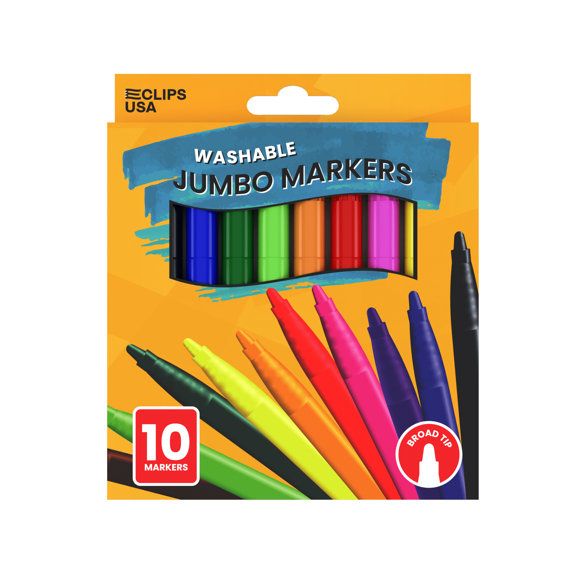 Front facing image of Jumbo Washable Markers.