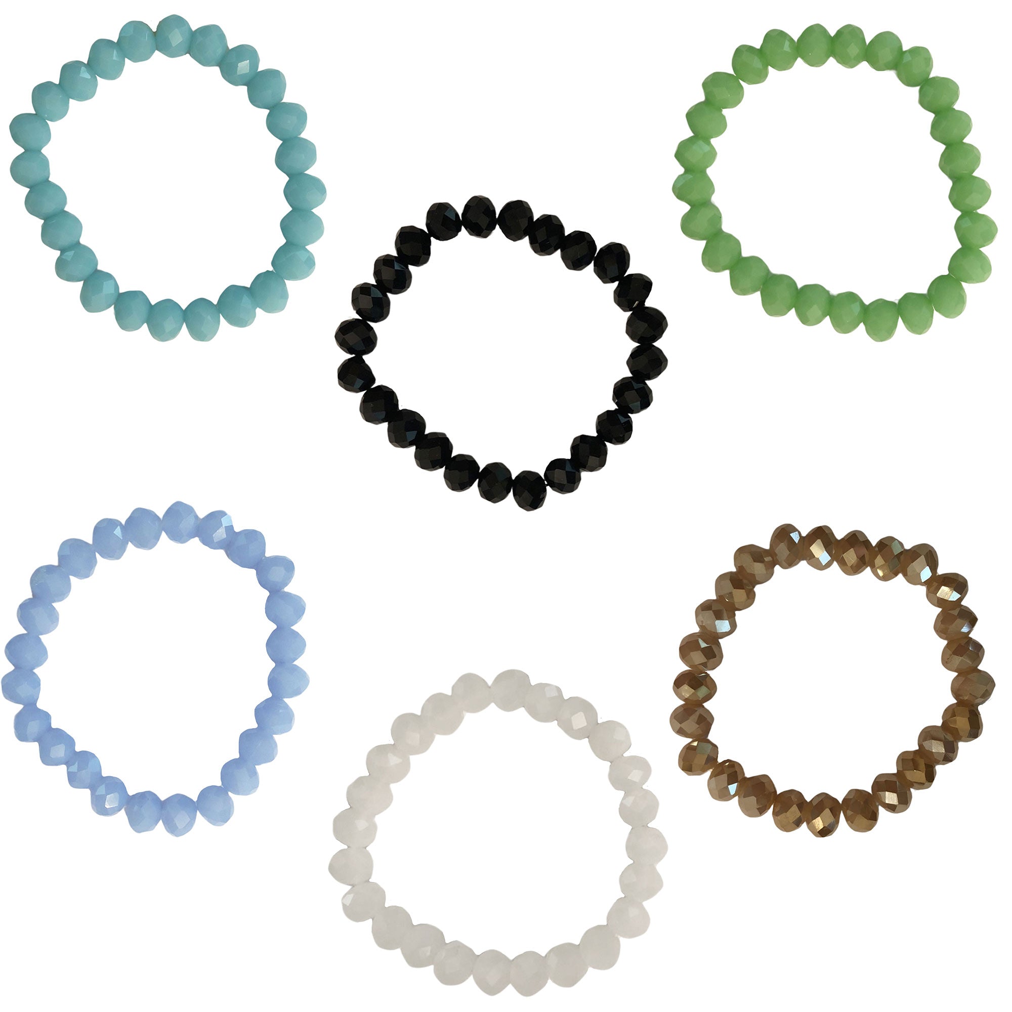 CLEARANCE CRYSTAL BRACELETS (CASE OF 240 - $0.25 / PIECE)  Wholesale Crystal Bracelets in Assorted Colors SKU: 50700-240