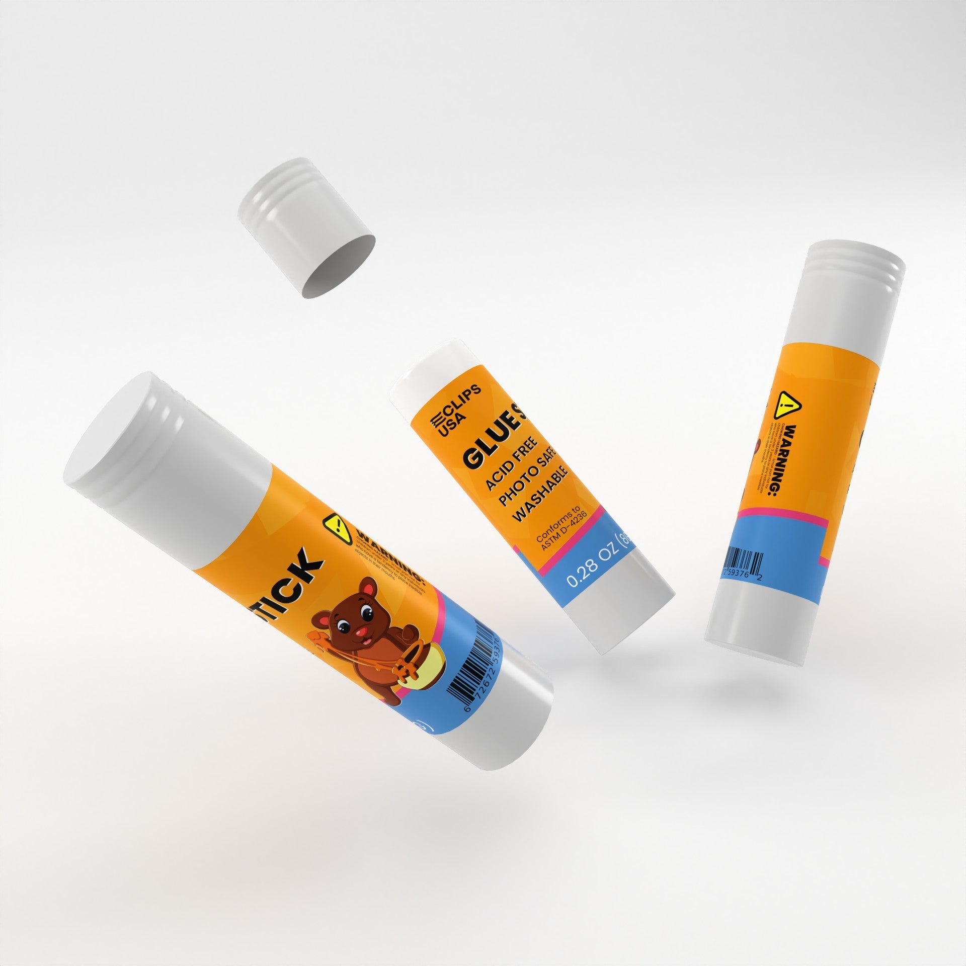 Clear Glue Sticks - All-purpose, Washable, Acid-free Photo-safe, 0.32 Oz