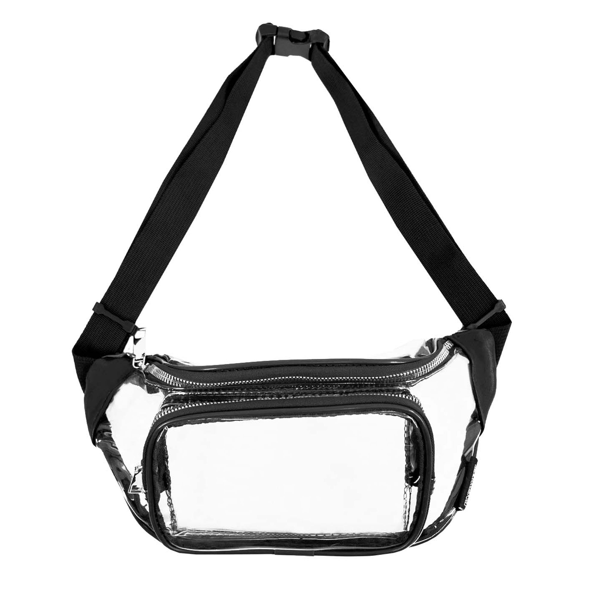 Clearance Sale  Unisex Wholesale Clear Fanny Pack Waist Bag in Black