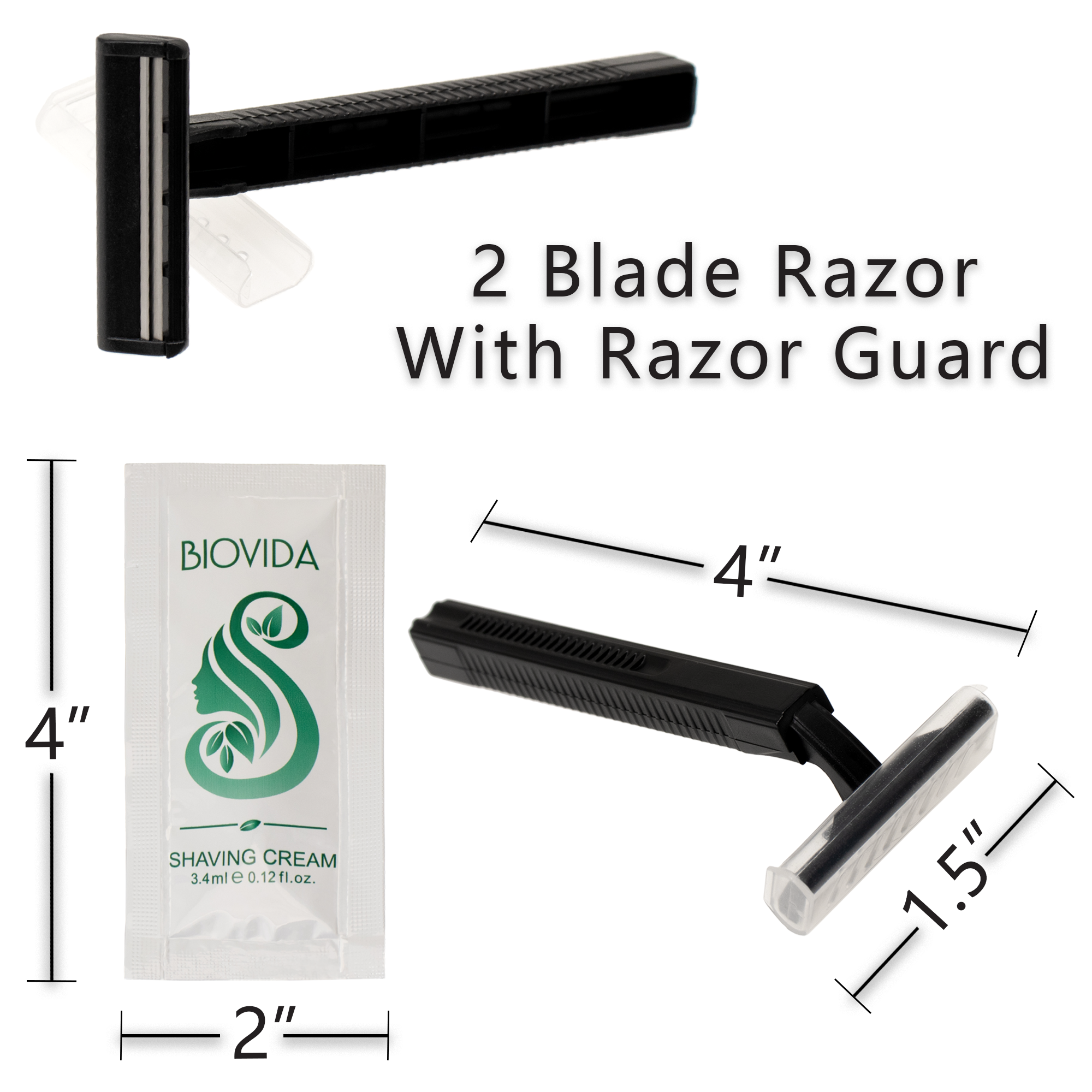 12 Piece Deluxe Wholesale Hygiene Kits - Bulk Toiletries - Case of 96 - Biovida Brand