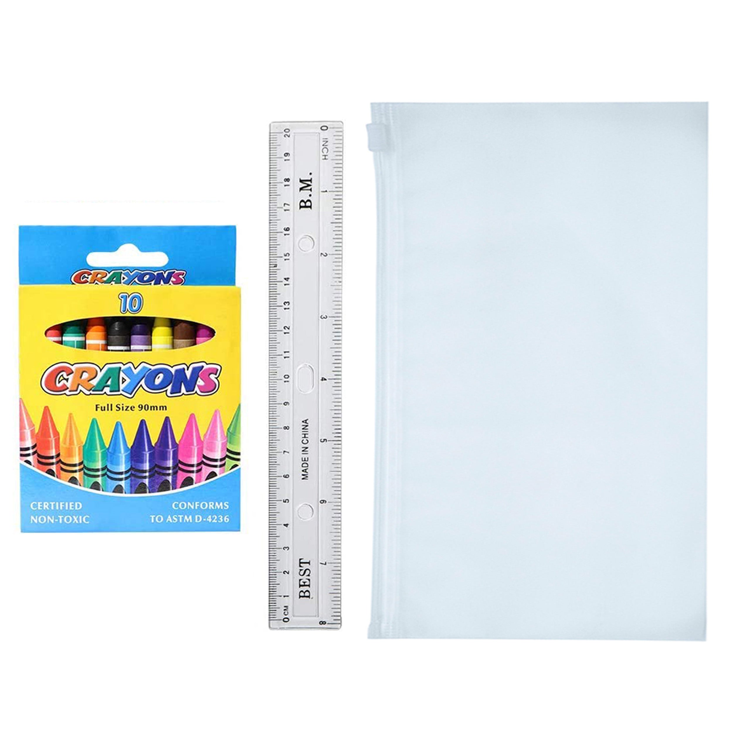 36 Piece Wholesale Basic School Supply Kits for Students - Bulk Case of 48 Kits