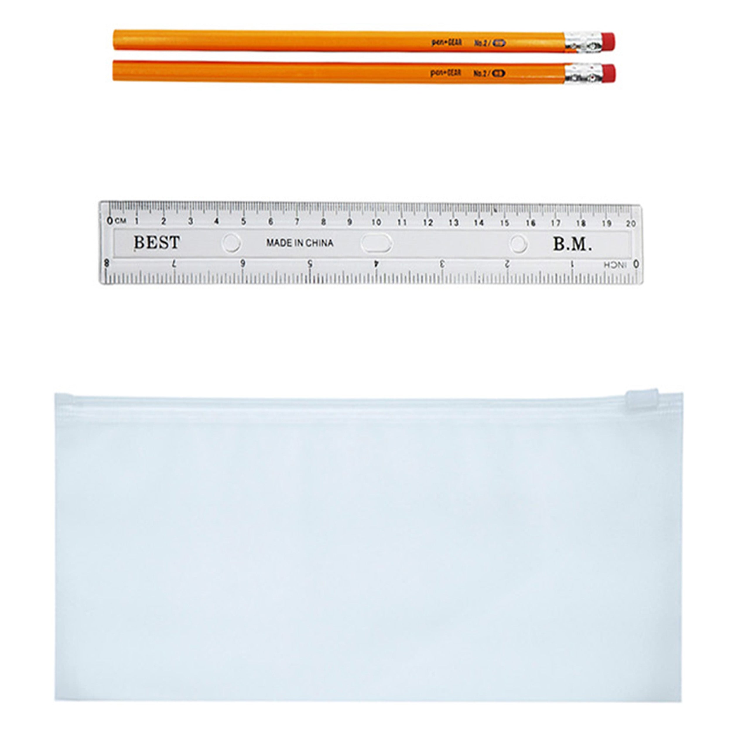 18 Piece Wholesale Premium School Supply Kits for Students - Bulk Case of 24 Kits