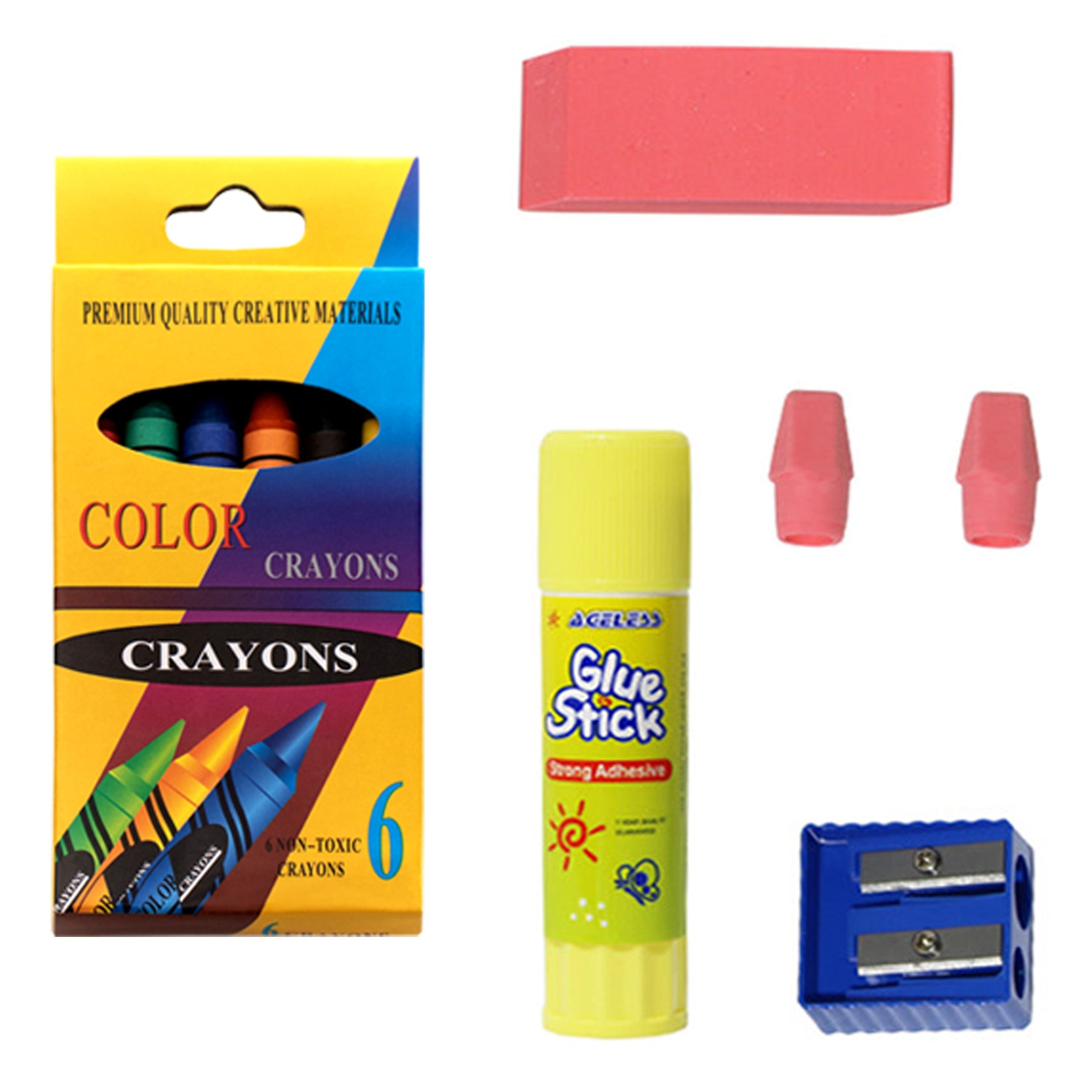 18 Piece Wholesale Premium School Supply Kits for Students - Bulk Case of 24 Kits