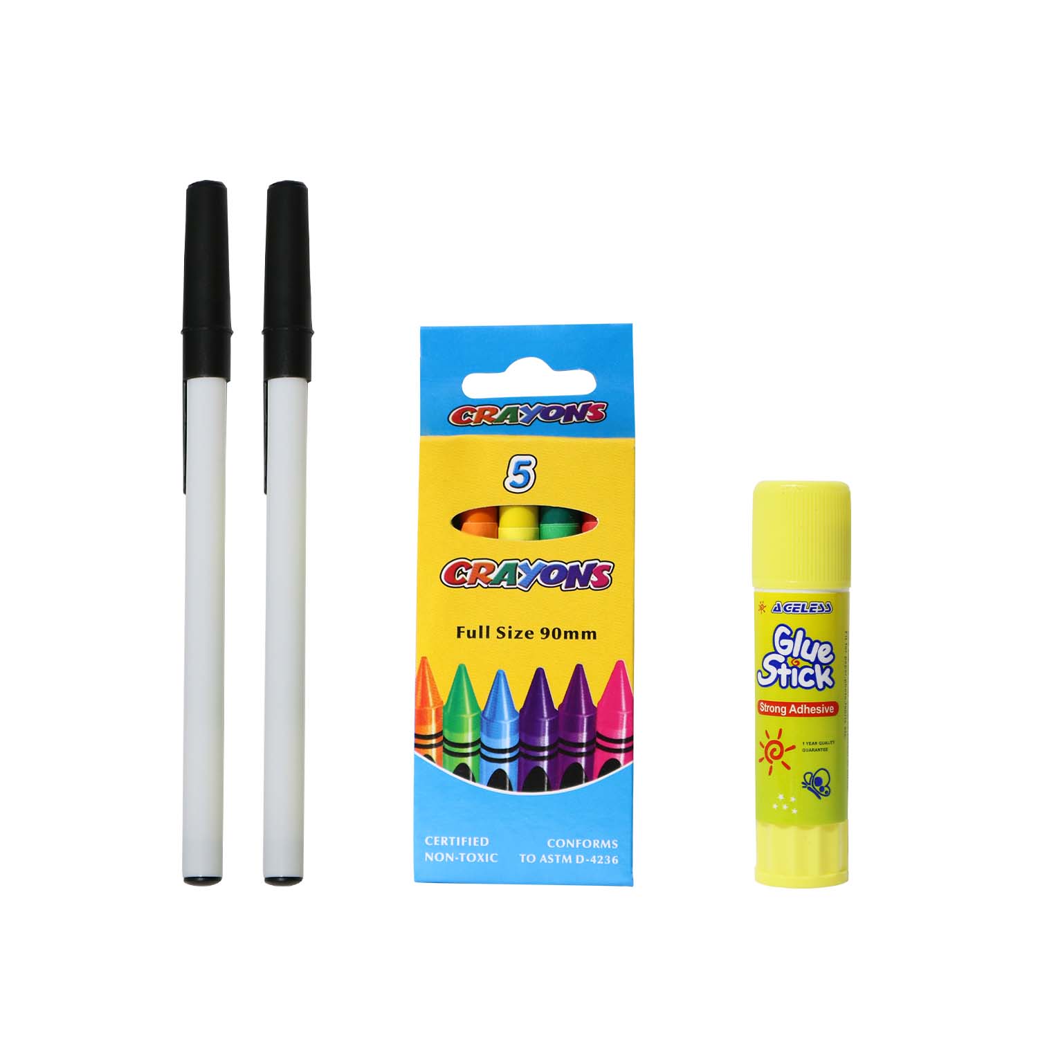 16 Piece Wholesale Basic School Supply Kits for Students - Bulk Case of 48 Kits