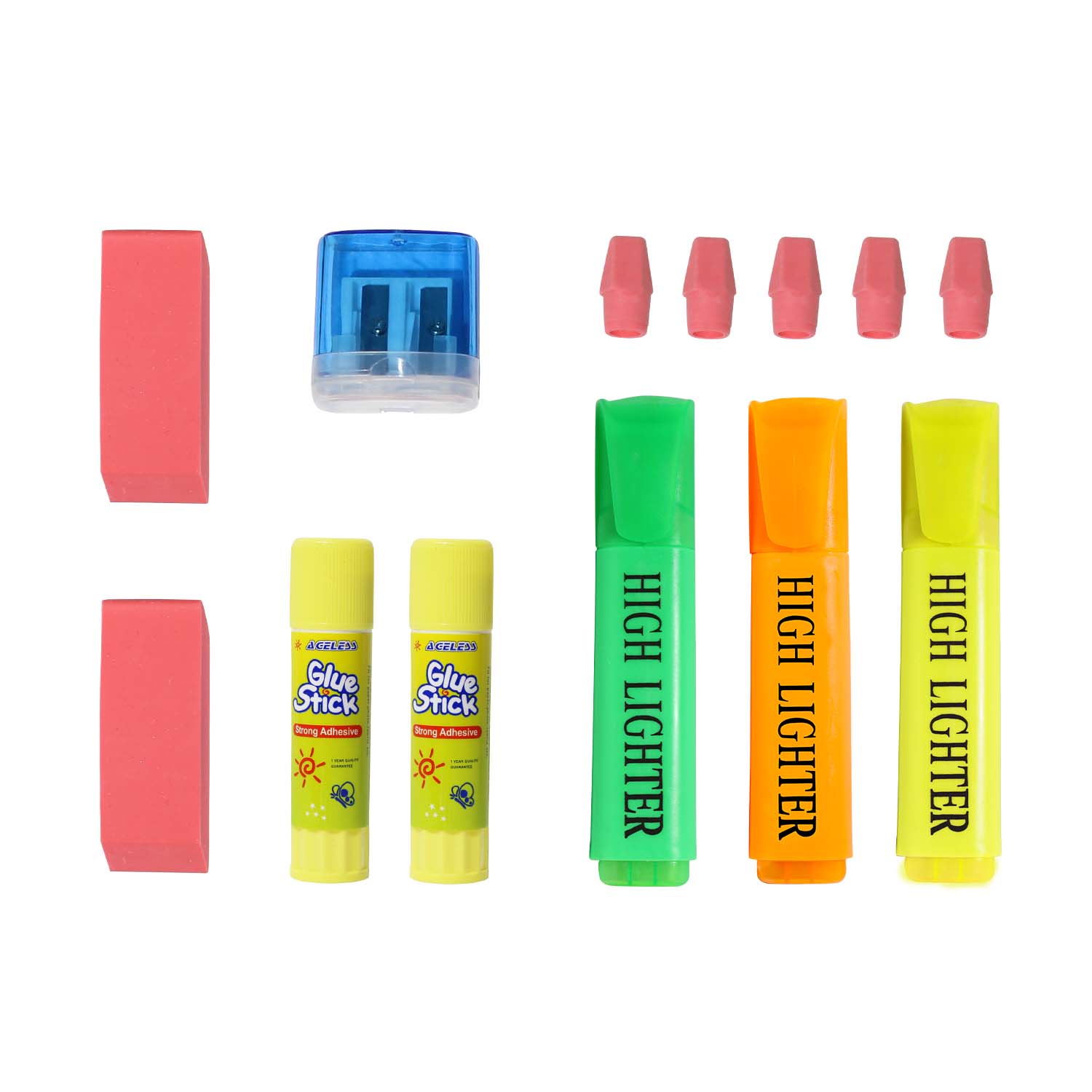 50 Piece Wholesale Premium School Supply Kits for Students - Bulk Case of 12 Kits