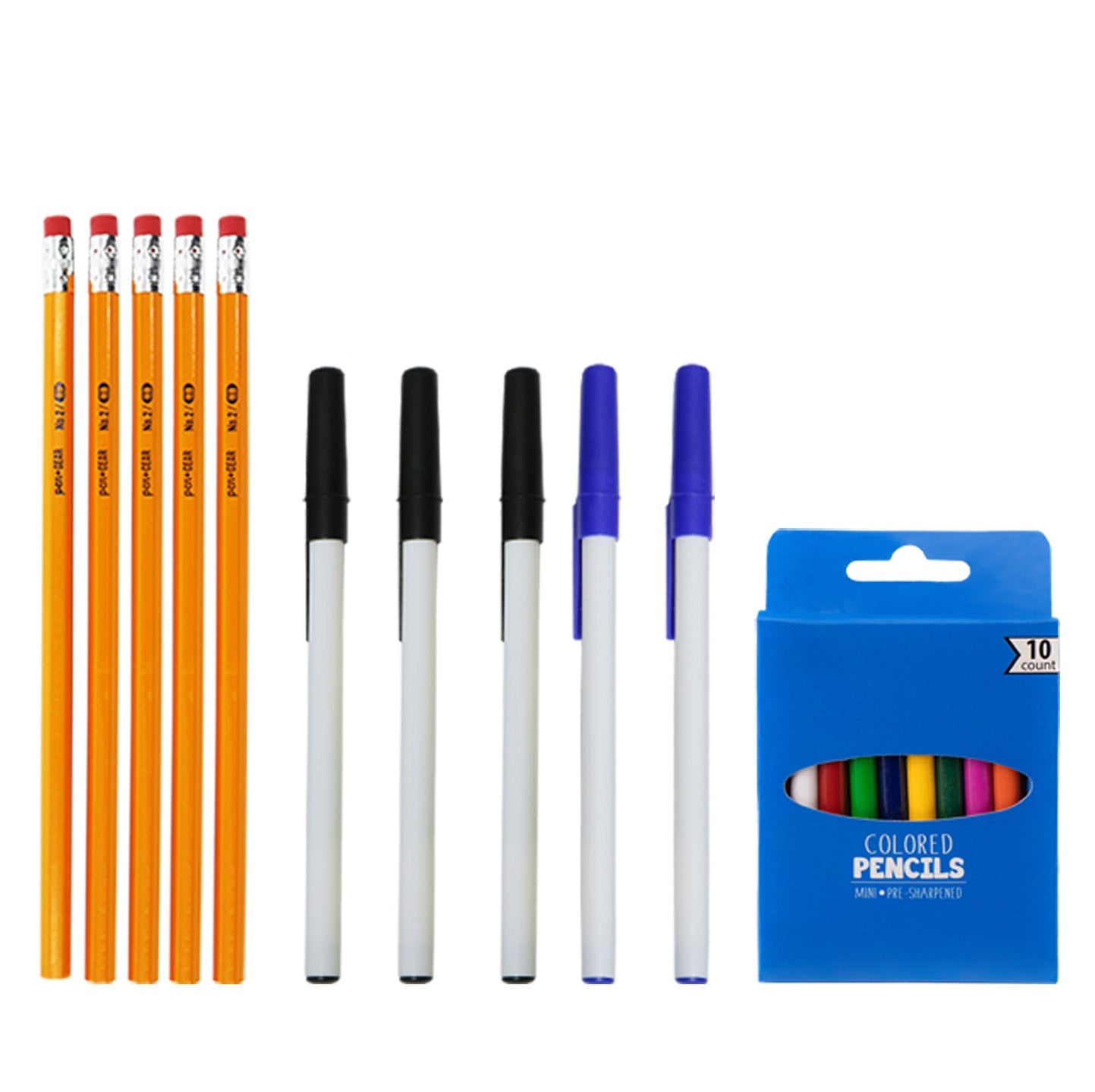 50 Piece Wholesale Premium School Supply Kits for Students - Bulk Case of 12 Kits