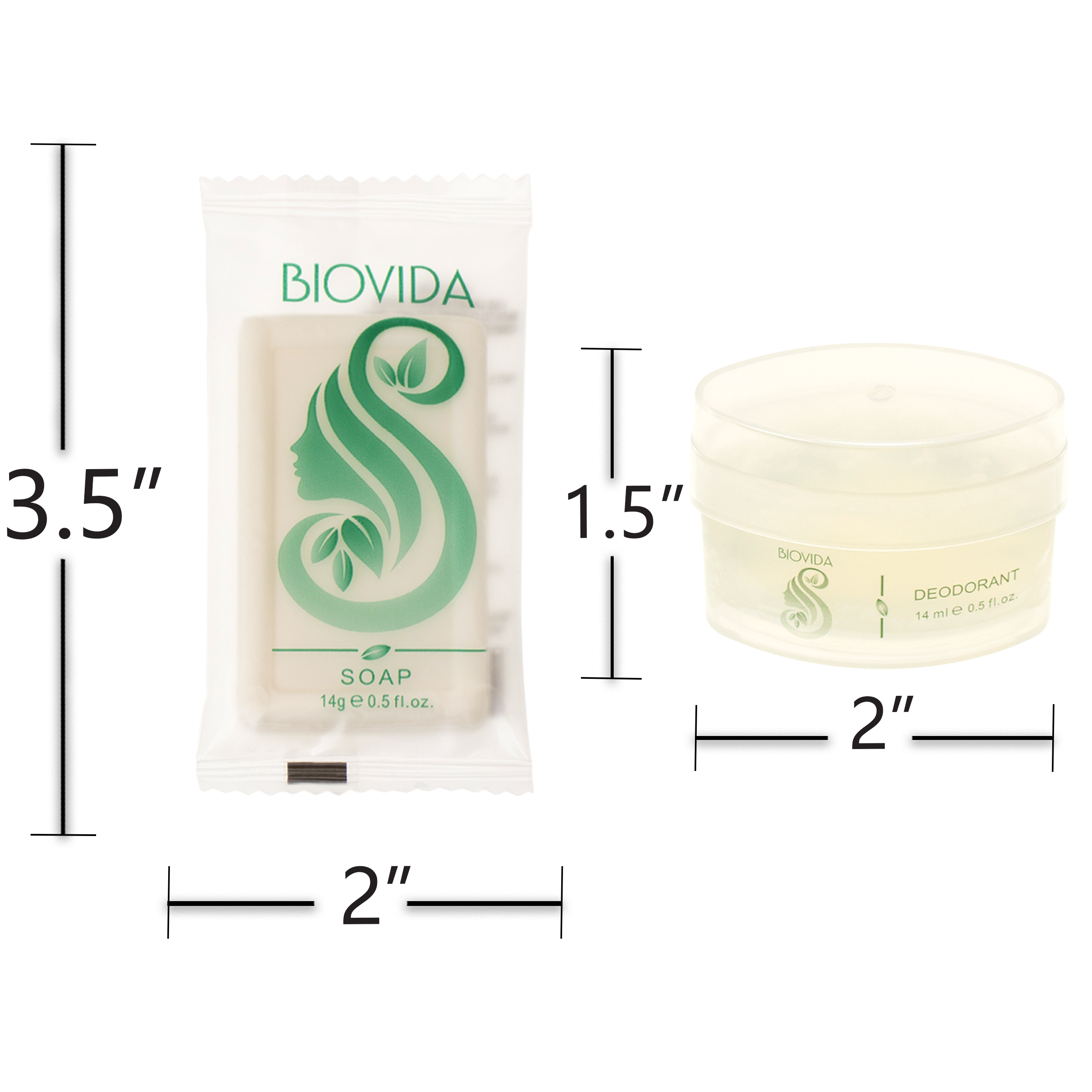 9 Piece Deluxe Wholesale Hygiene Kits - Bulk Travel Toiletries Case of 96 - Biovida Brand