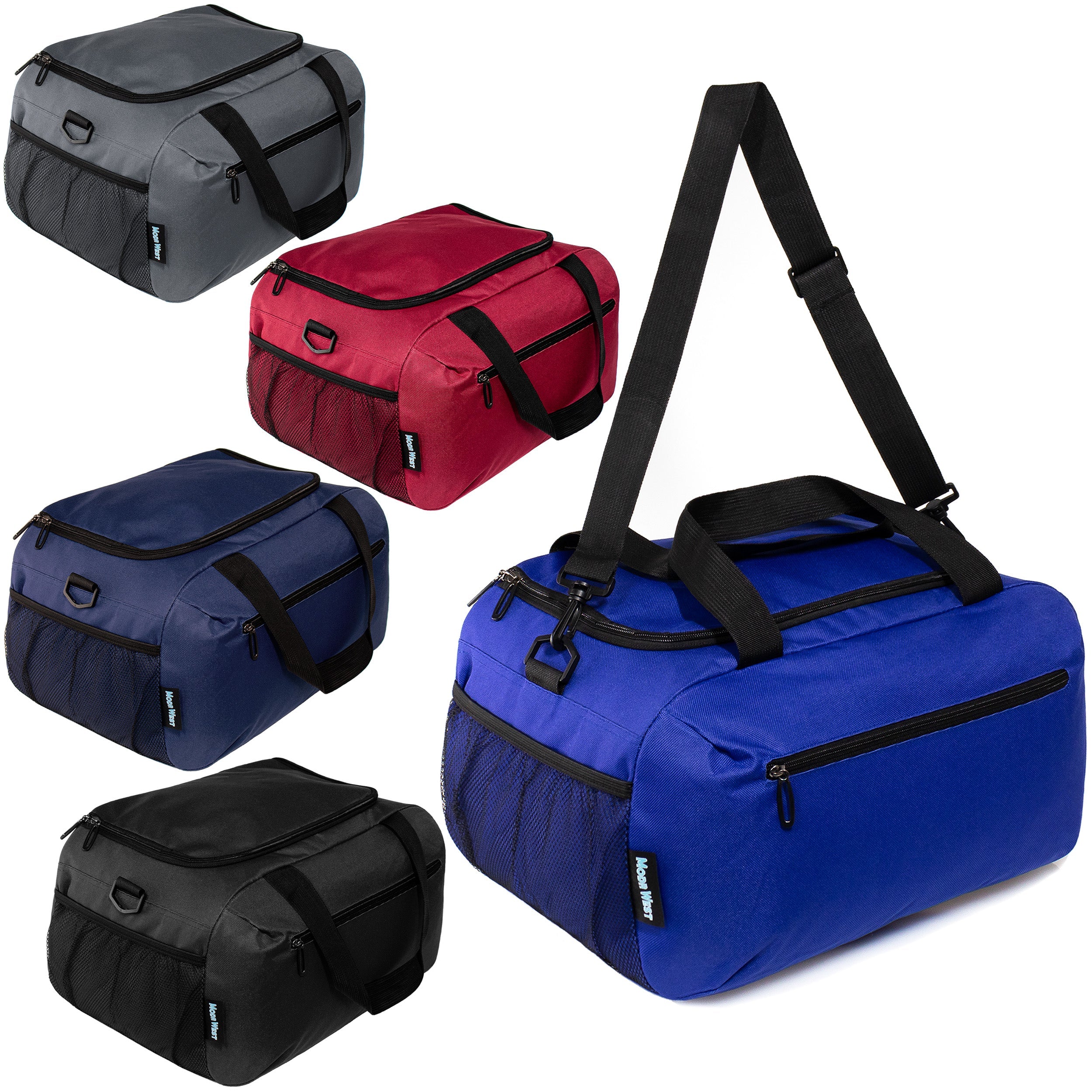 24" Wholesale Duffel Bags in 5 Assorted Colors  - Bulk Case of 12 Duffles