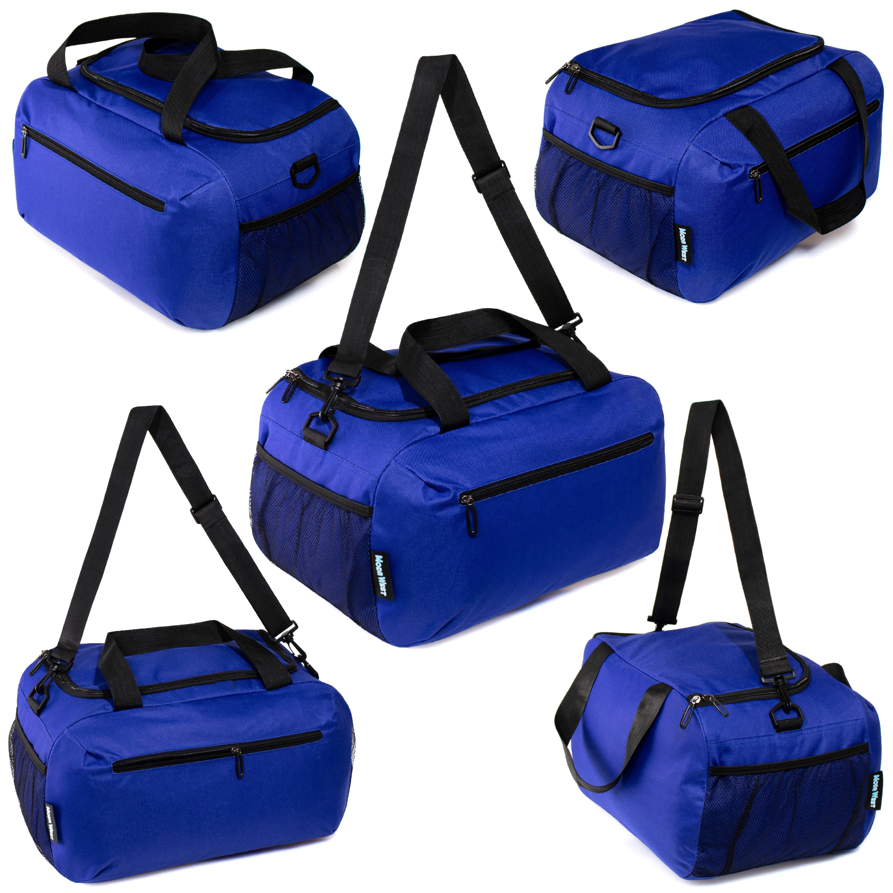 18" Wholesale Duffle Bag in 5 Assorted Colors with 2 Compartments - Bulk Case of 24