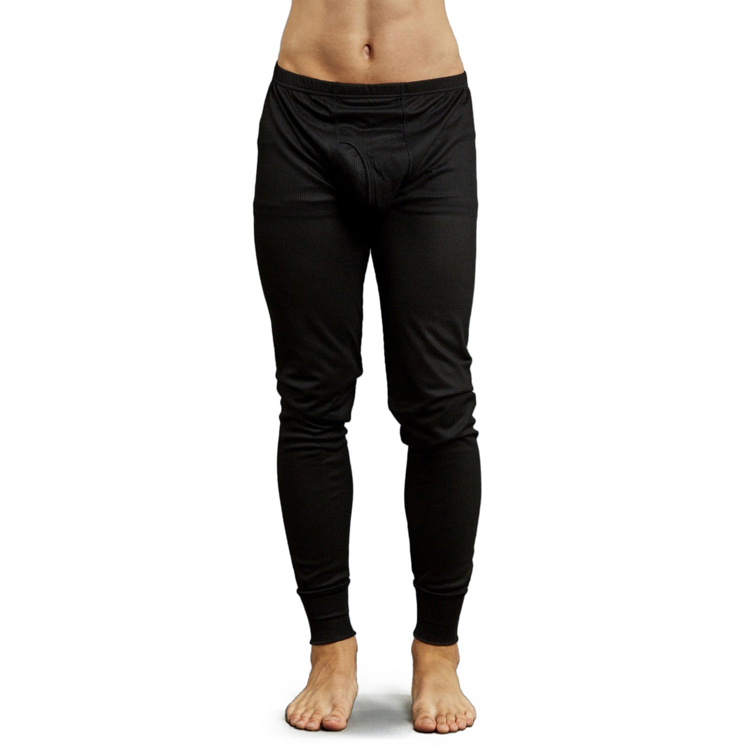 Men's Black Winter Thermal Underwear Set Assorted Sizes - Bulk Case of 24