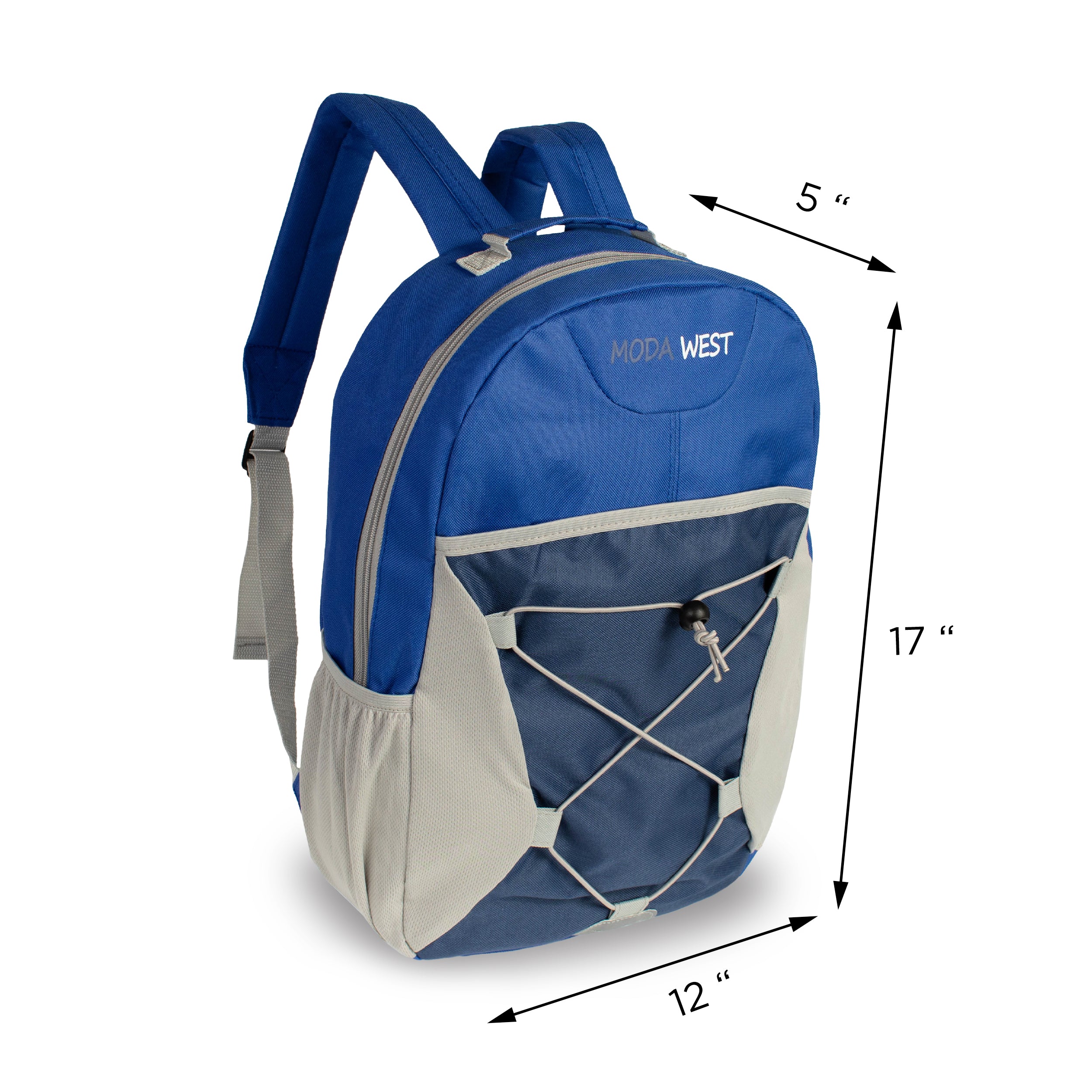 bulk 17" wholesale bungee design backpacks unisex
