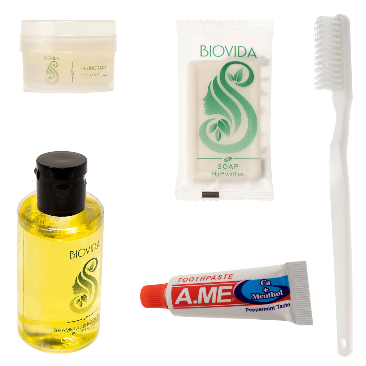 bulk wholesale hygiene kits with 5 toiletries