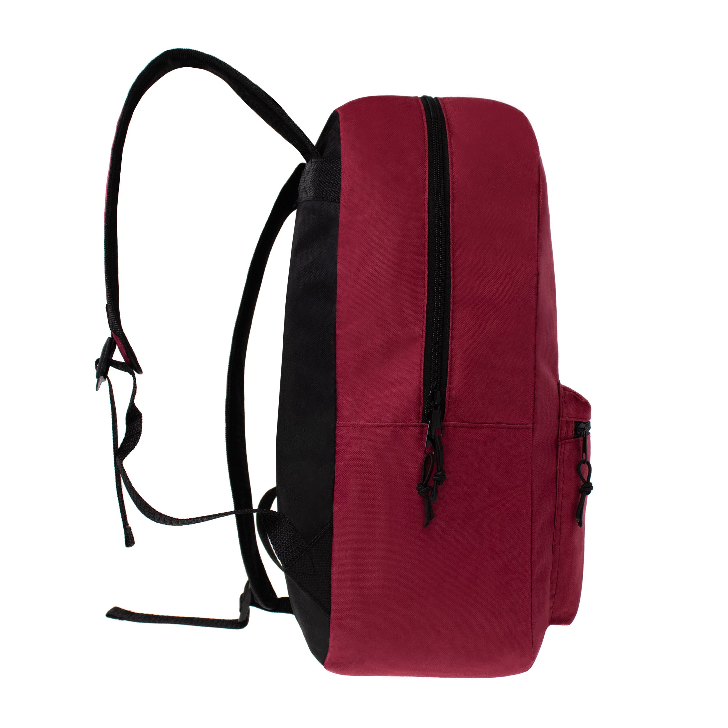 17 Inch Kids Basic Wholesale Backpack in Dark Red - Bulk Case of 24 Backpacks
