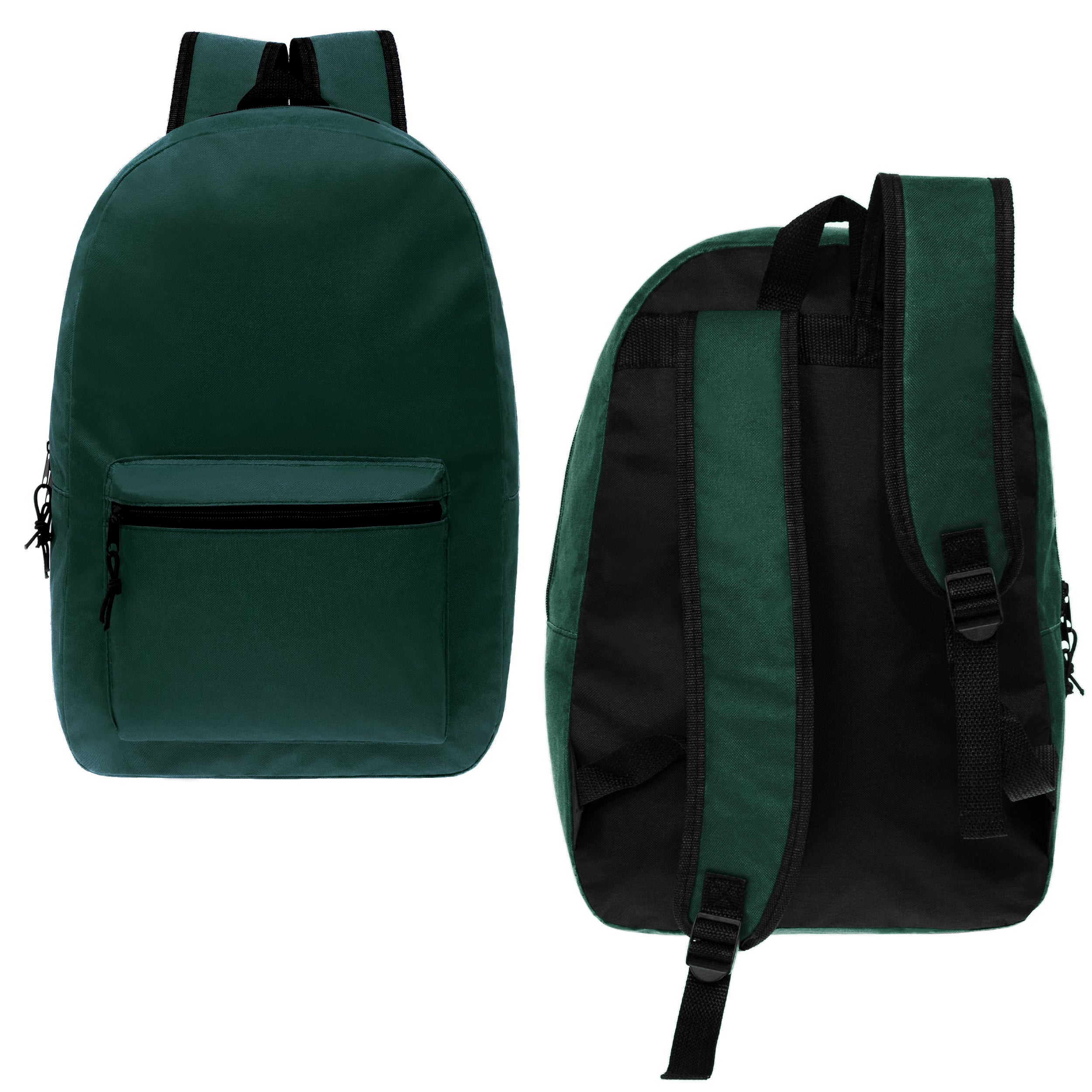 17 inch dark green wholesale backpack with free shipping