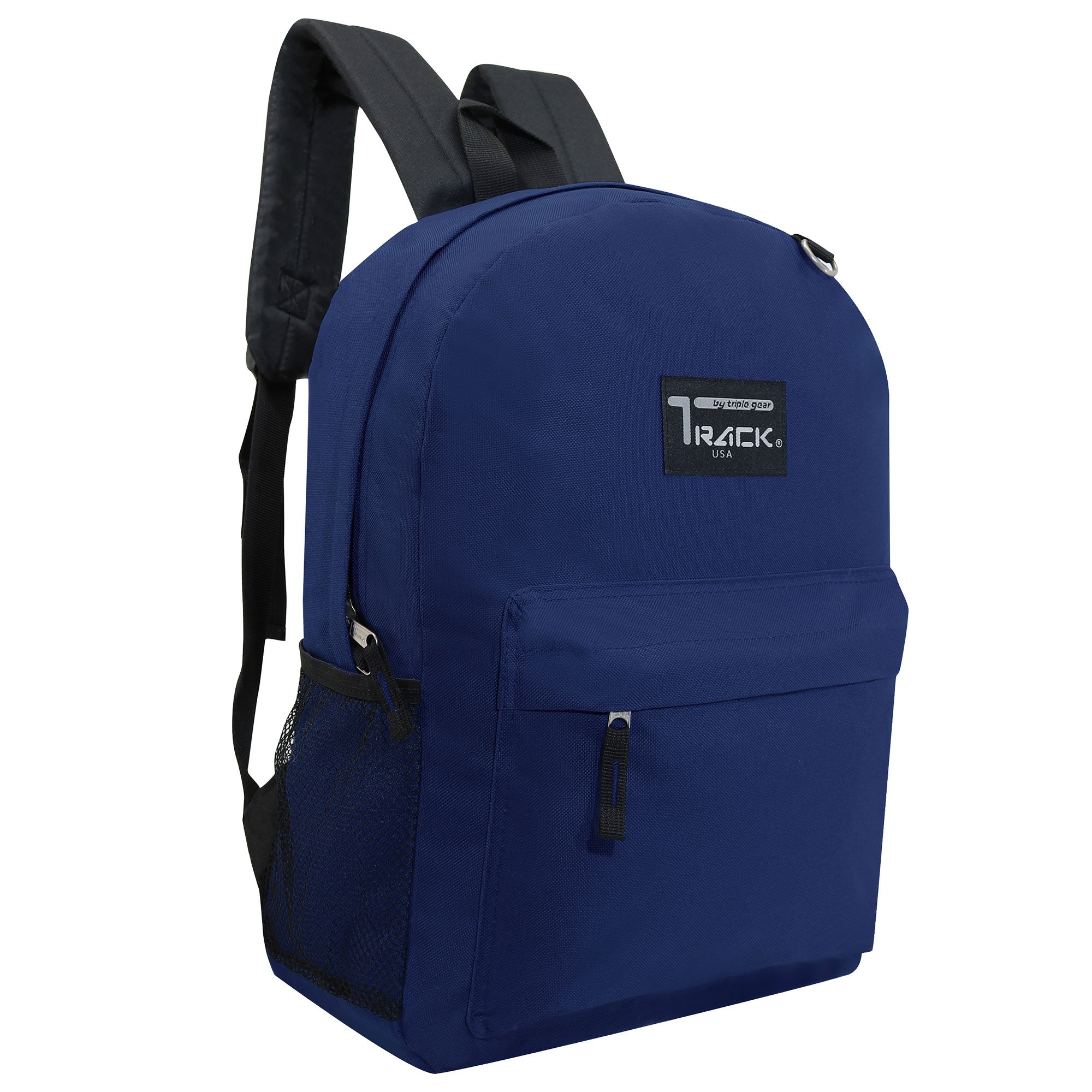 17" Kids Wholesale Backpacks In Navy Blue | Bulk Case of 24 Bookbags