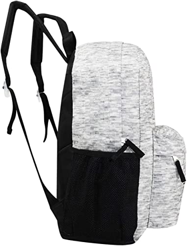 24 Pack of 17" Bungee Deluxe and Classic Design Wholesale Backpack in Assorted Colors and Prints - Bulk Case of 24