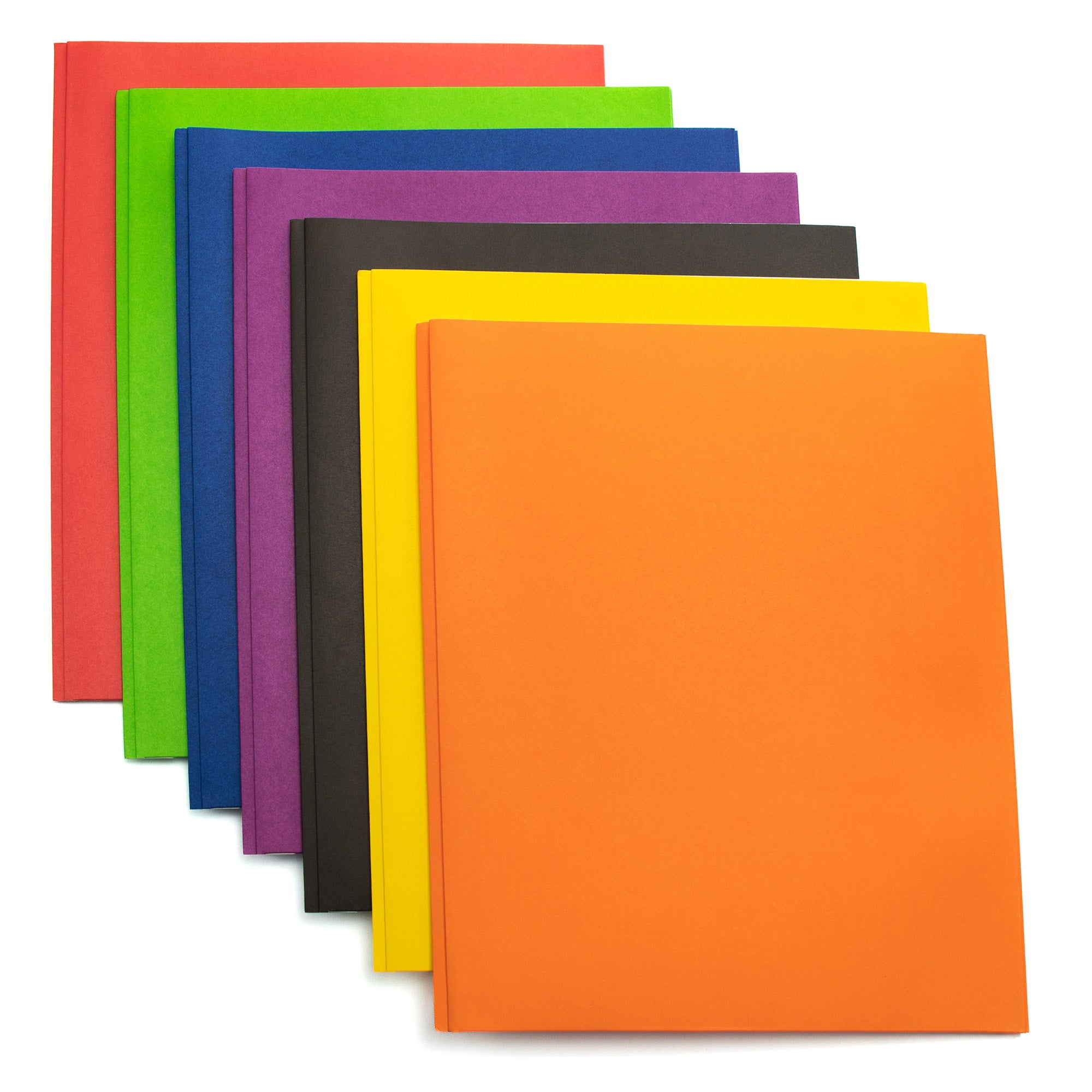 7 Assorted Colored Folders - Bulk School Supplies Wholesale Case of 100-Folders