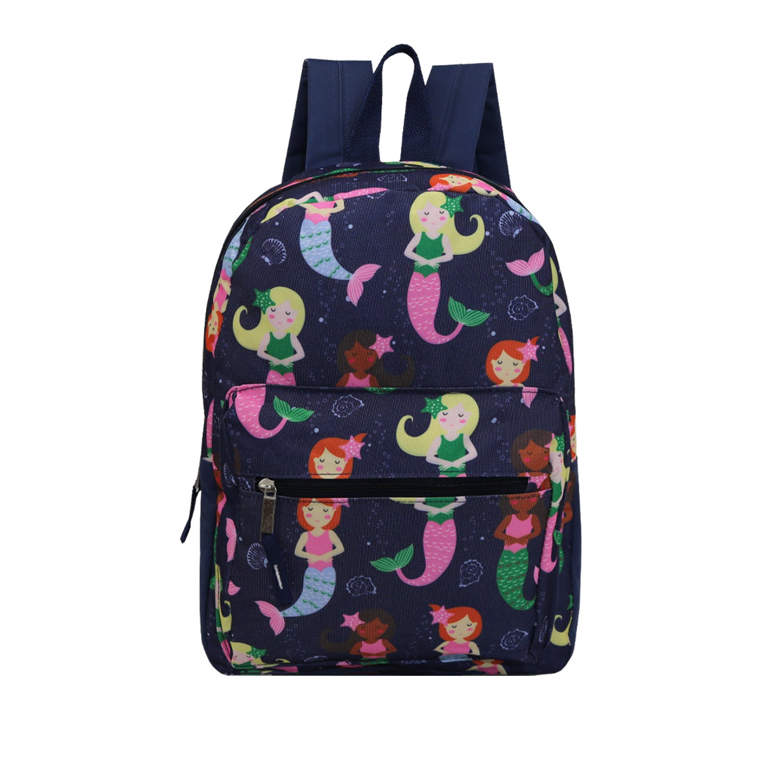 15" Kids Basic Wholesale Backpack in Assorted Girls Prints- Bulk Case of 24