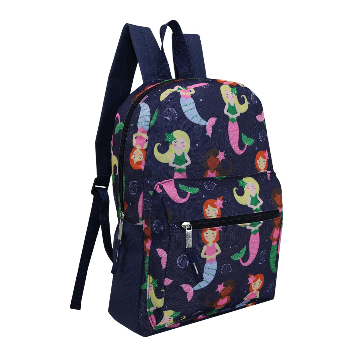 15" Kids Basic Wholesale Backpack in Assorted Girls Prints- Bulk Case of 24