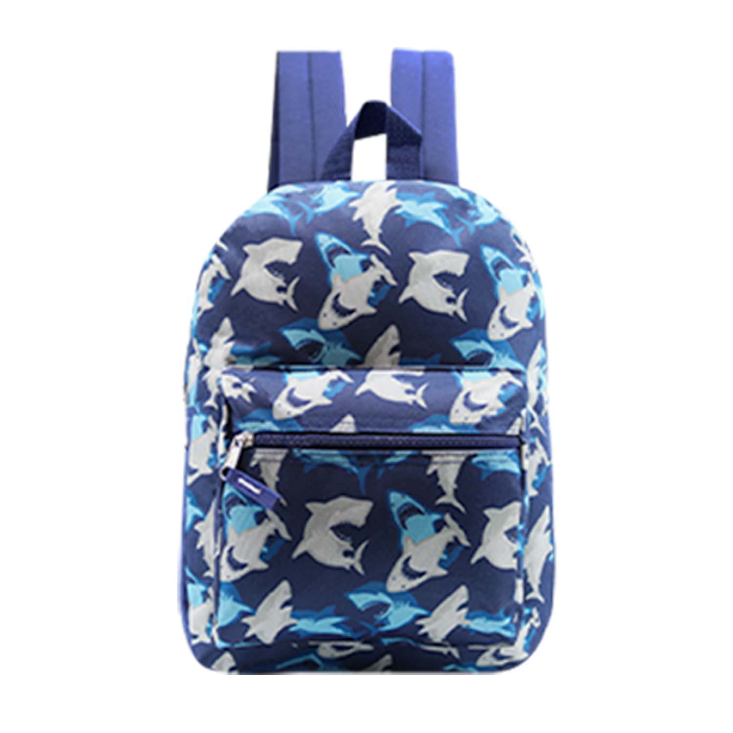 15" Kids Basic Wholesale Backpacks in 4 Assorted Boys Prints - Bulk Case of 24