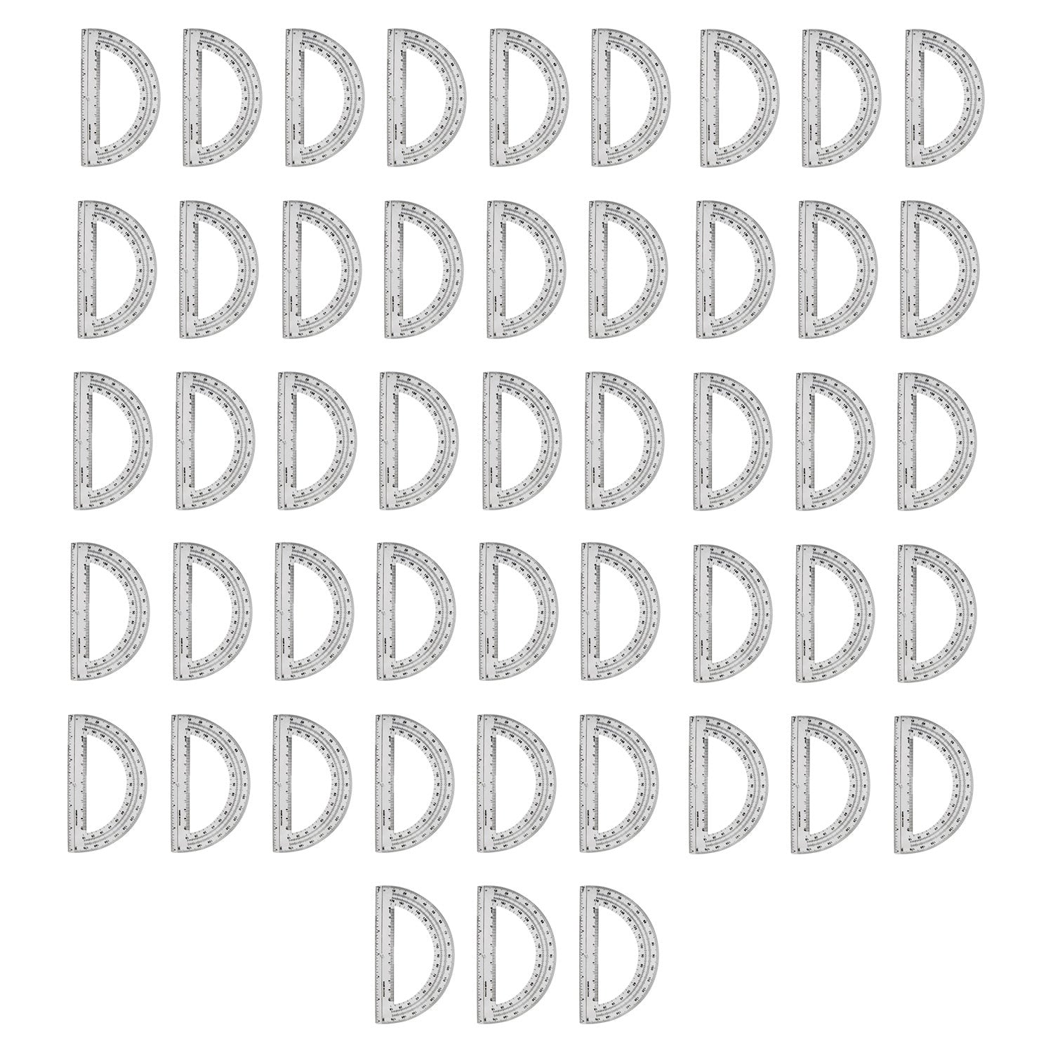 180 Degree Wholesale Protractors - Bulk Back to School School Supplies - Case of 48