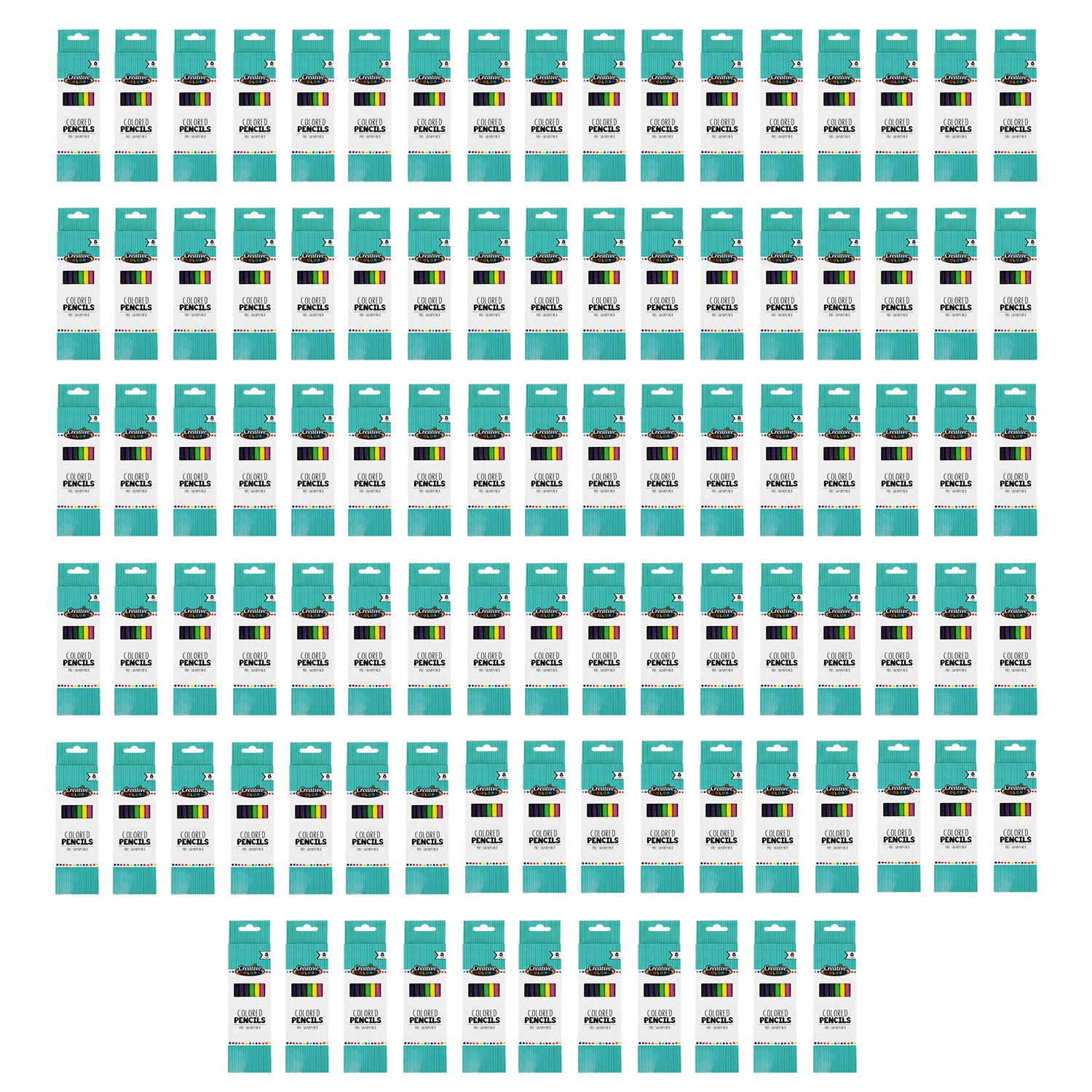 Wholesale Colored Pencils 8 Pack - Bulk School Supplies - Case of 96 Packs