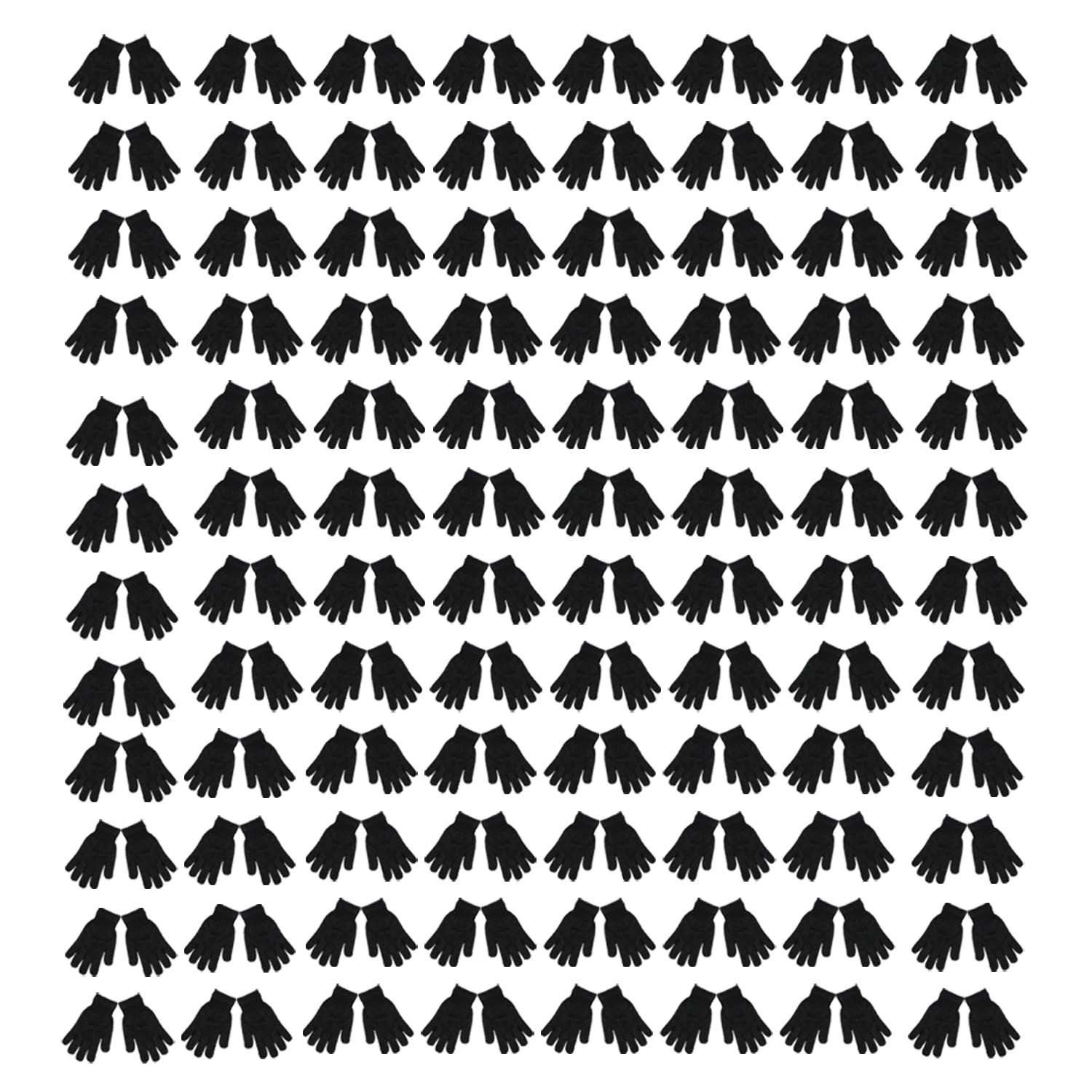 Unisex Wholesale Gloves in Black with Non-Slip Grip - Bulk Case of 96 Pairs