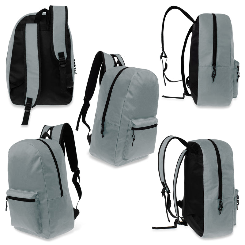 50 Piece Wholesale Basic School Supply Kit With 17" Backpack - Bulk Case of 12 Backpacks and Kits