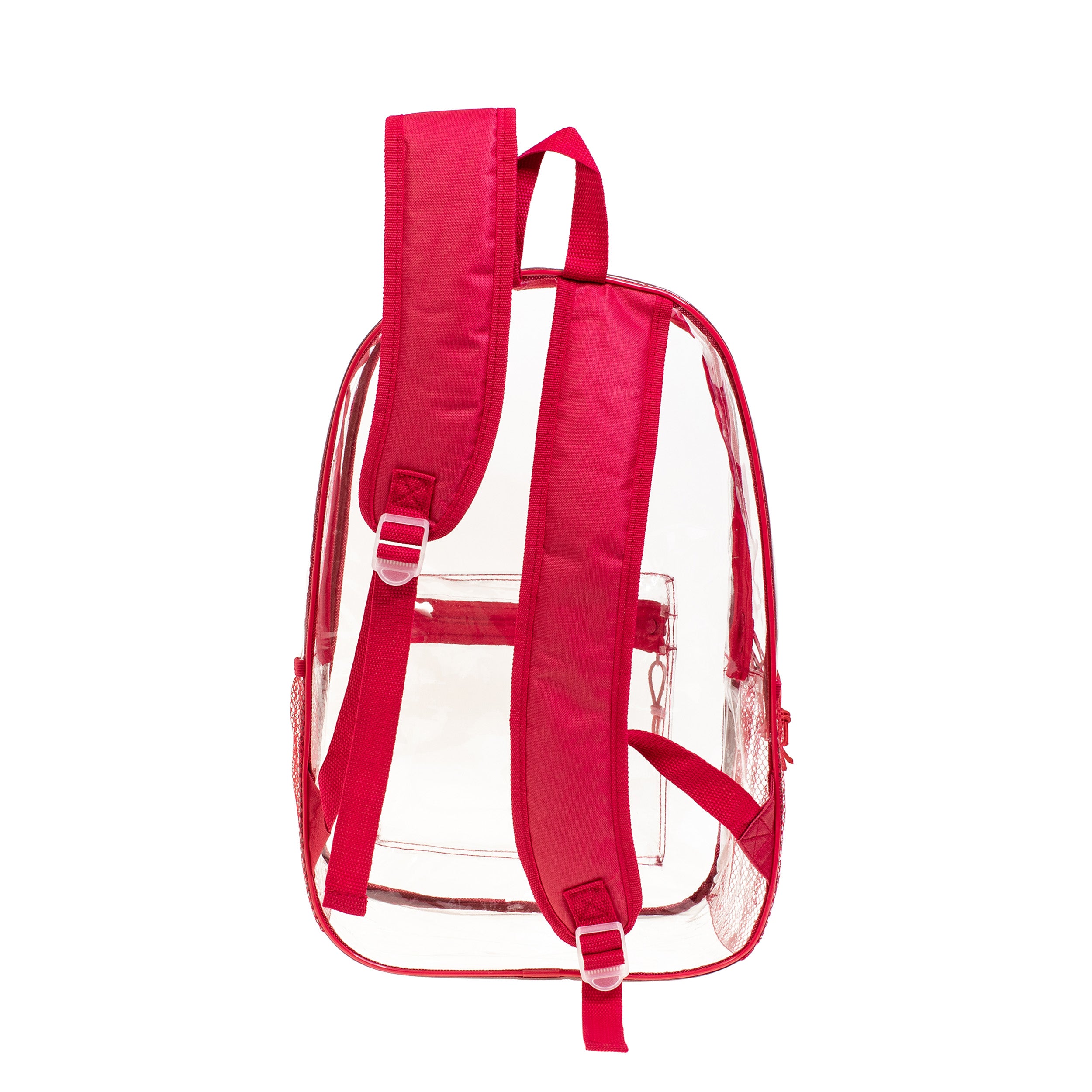 17" Transparent Wholesale Backpack in Assorted Colors - Bulk Case of 24