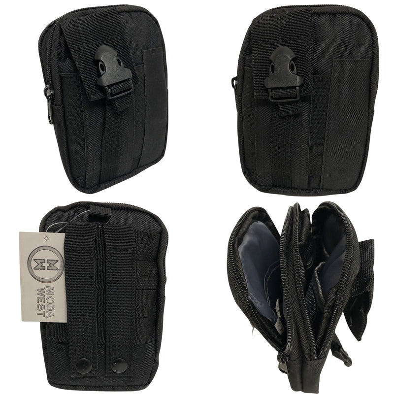 CLEARANCE BELT BAGS (CASE OF 60 - $1.25 / PIECE) - Bulk Wholesale Belt Bags in Black SKU: 1302-BLACK-60