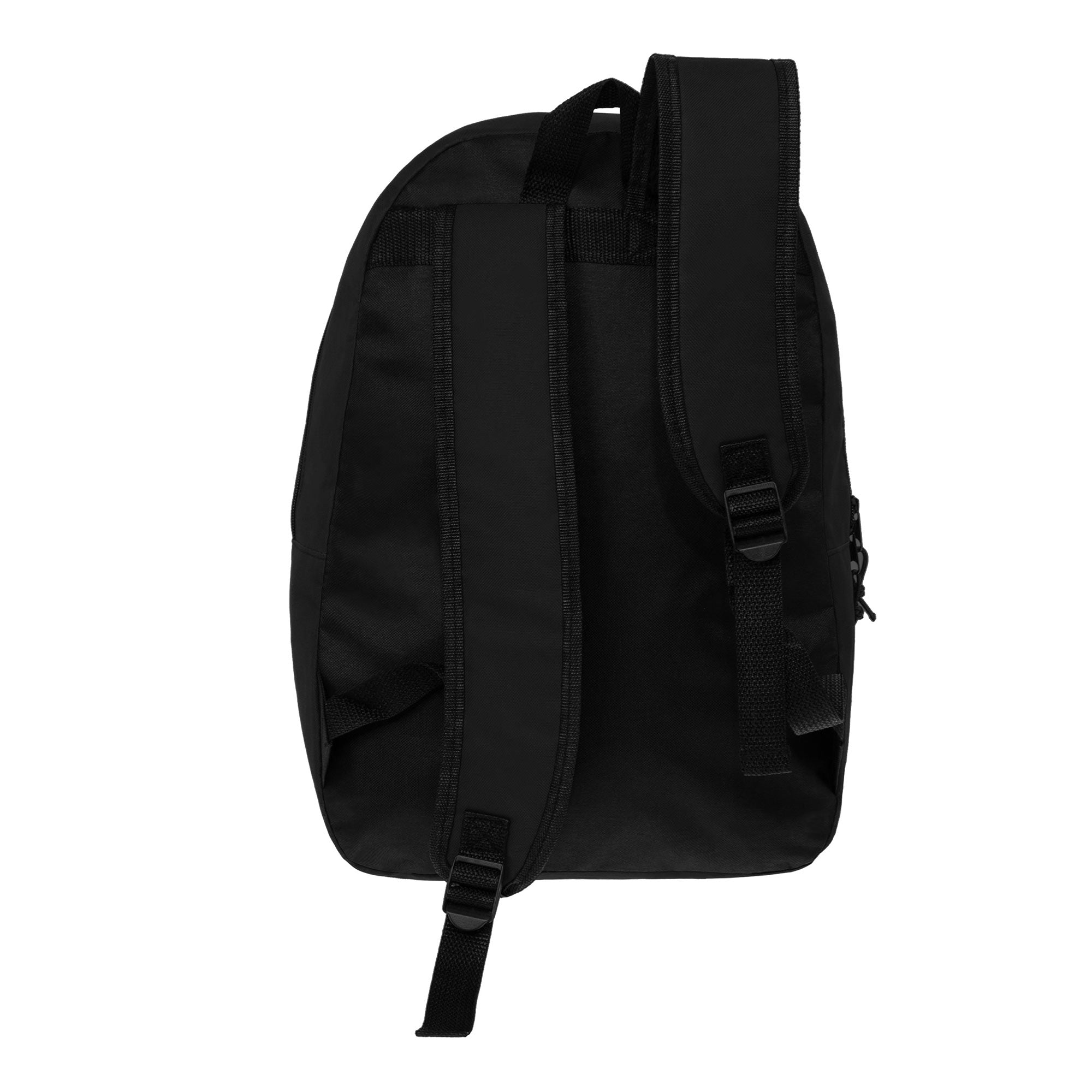 unisex black 17 inch black wholesale backpack