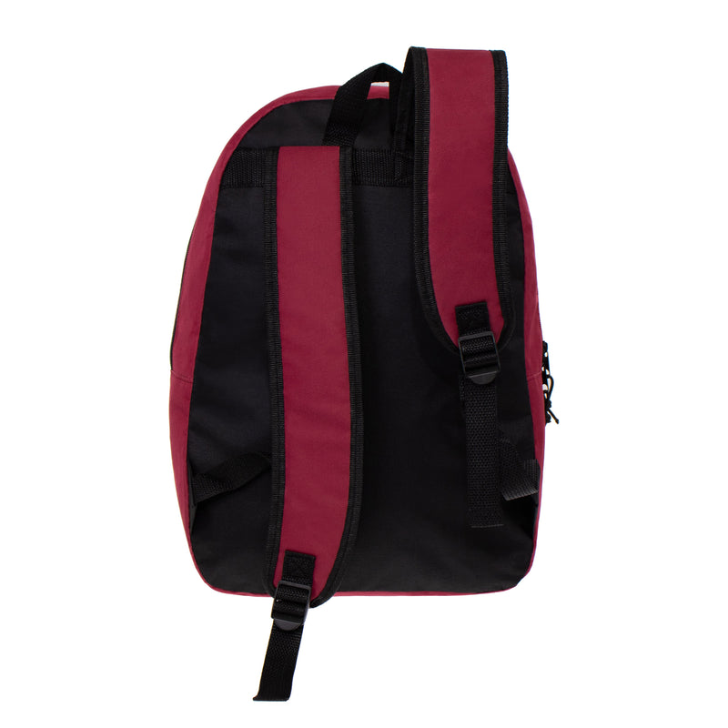 dark red 17 inch wholesale backpack in bulk