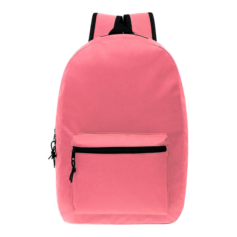 pink 17 inch wholesale backpack for back to school kids