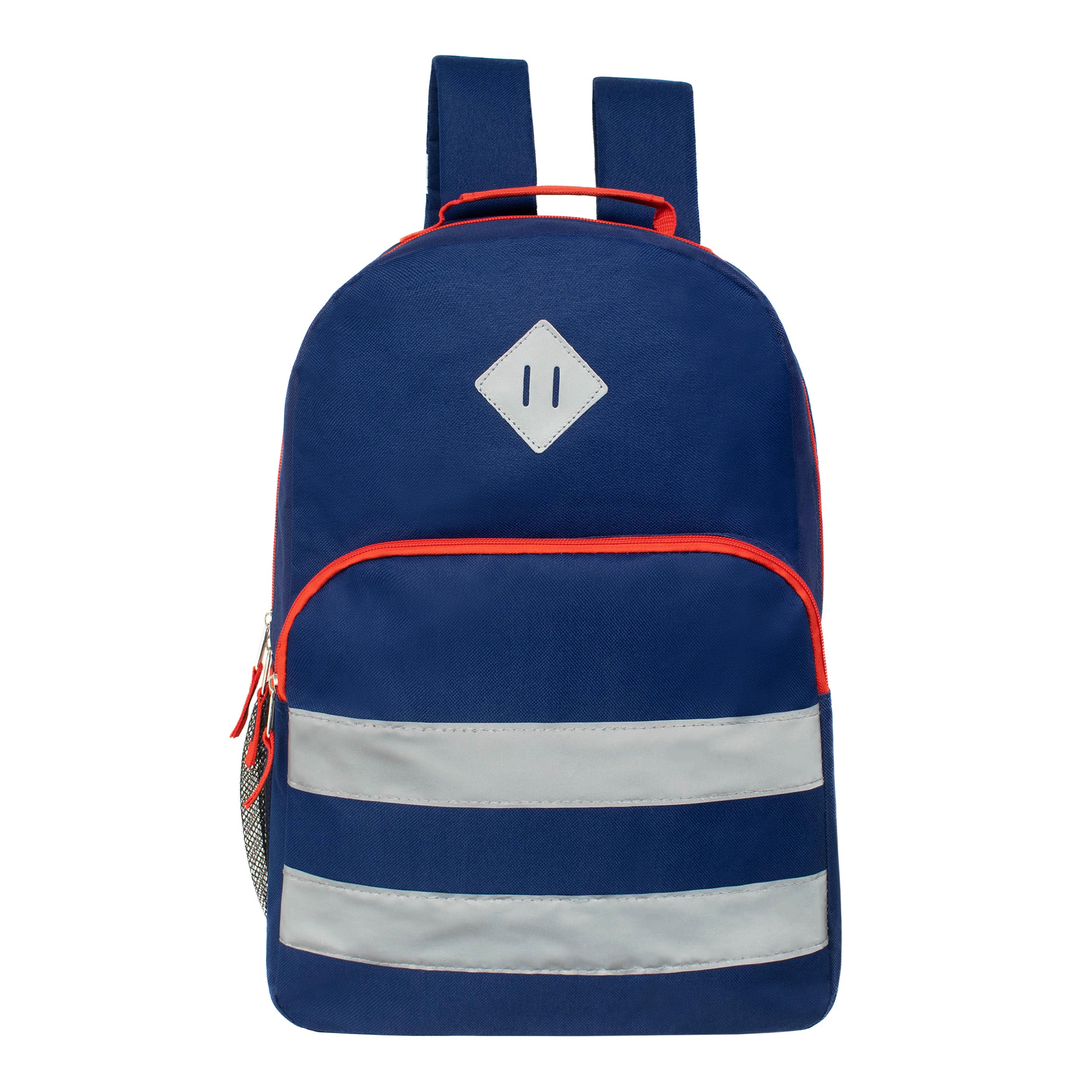 17 Inch Double Reflective Wholesale Backpack in 6 Colors - Bulk Case of 24