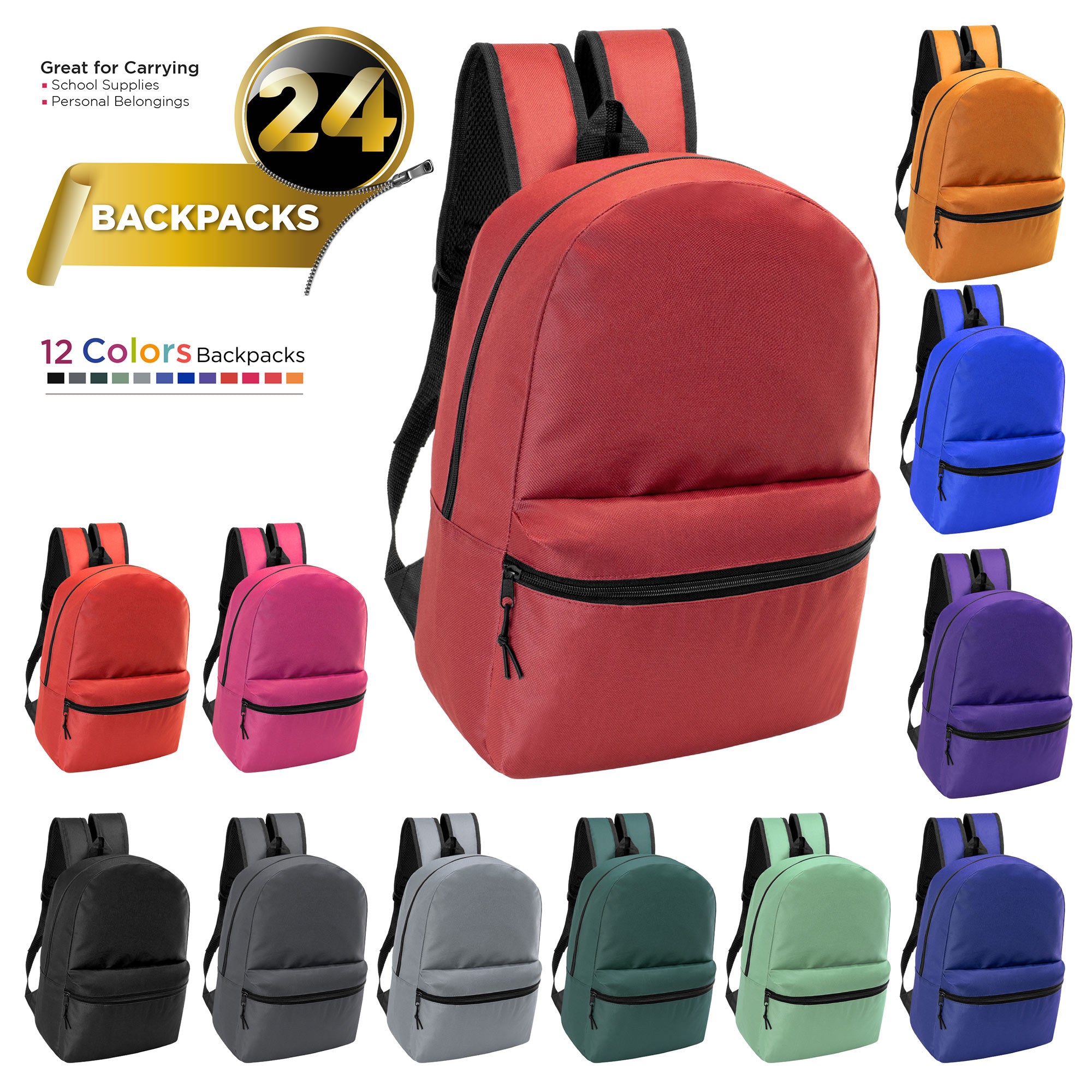 17" back to school wholesale backpacks