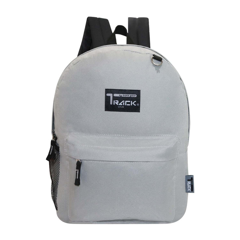 light grey wholesale 17 inch kids backpacks in bulk