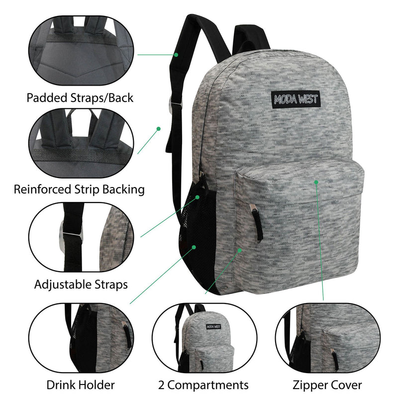 Bulk Case of 12 Backpacks and 12 Hygiene & Toiletries Kit - Wholesale Care Package - Disaster Relief Kit, Homeless, Charity