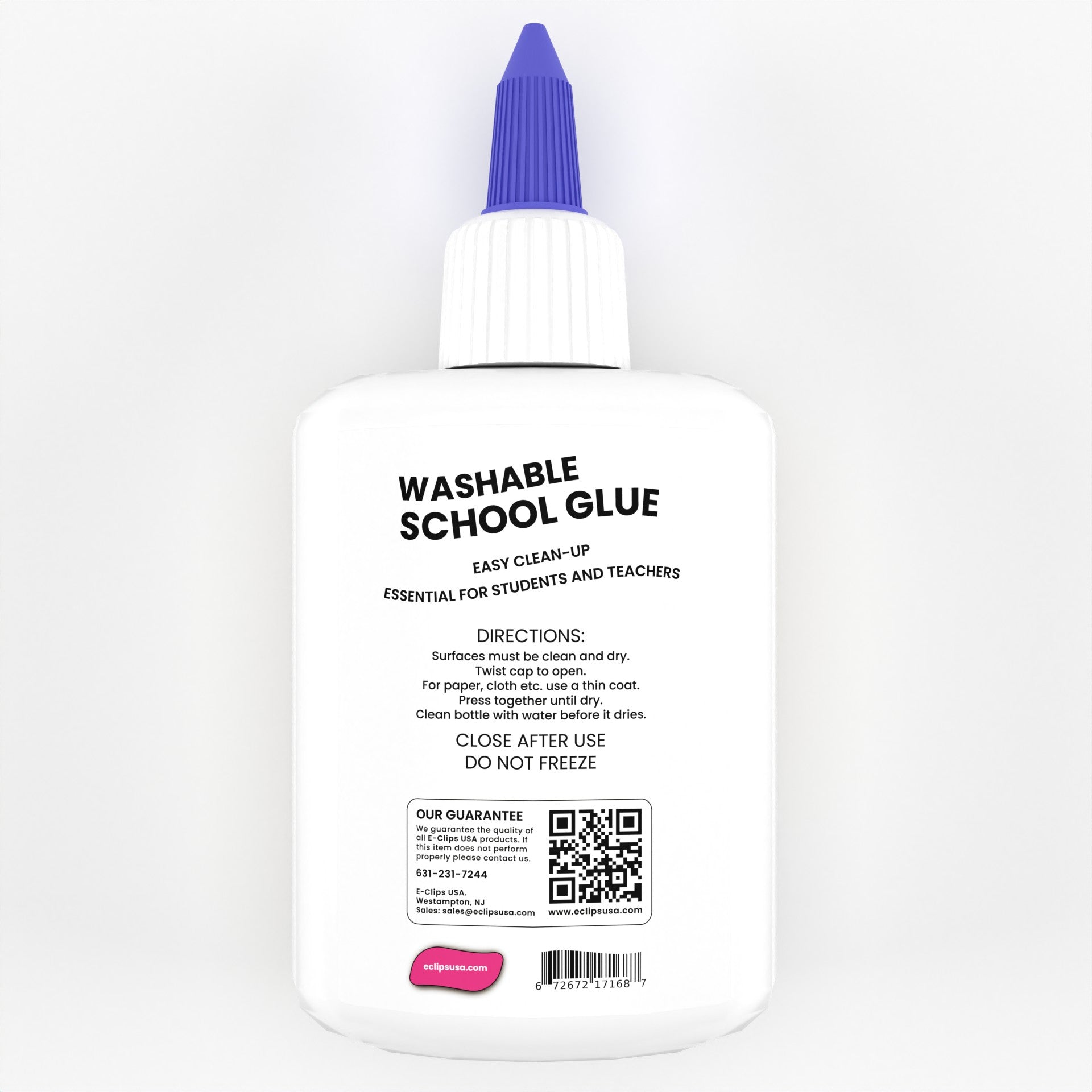 Wholesale Washable School Glue in White - 1.25 Oz Squeeze Bottle - Bulk Case of 72